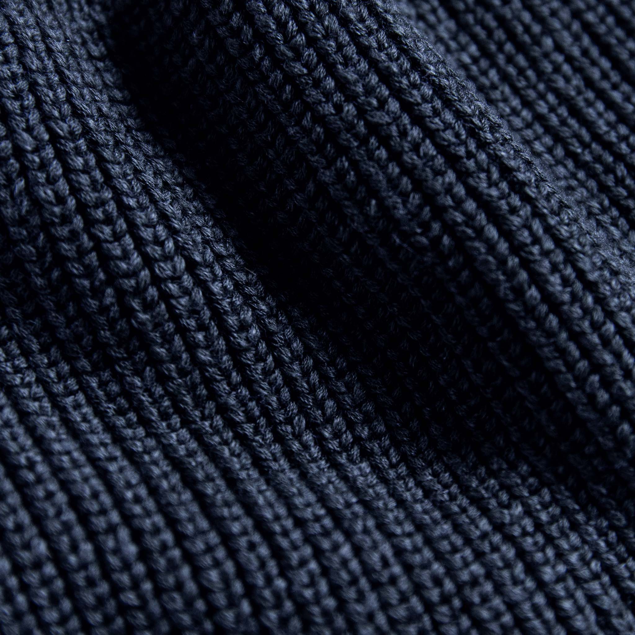 The Rib Beanie in Navy Heather - Image 5