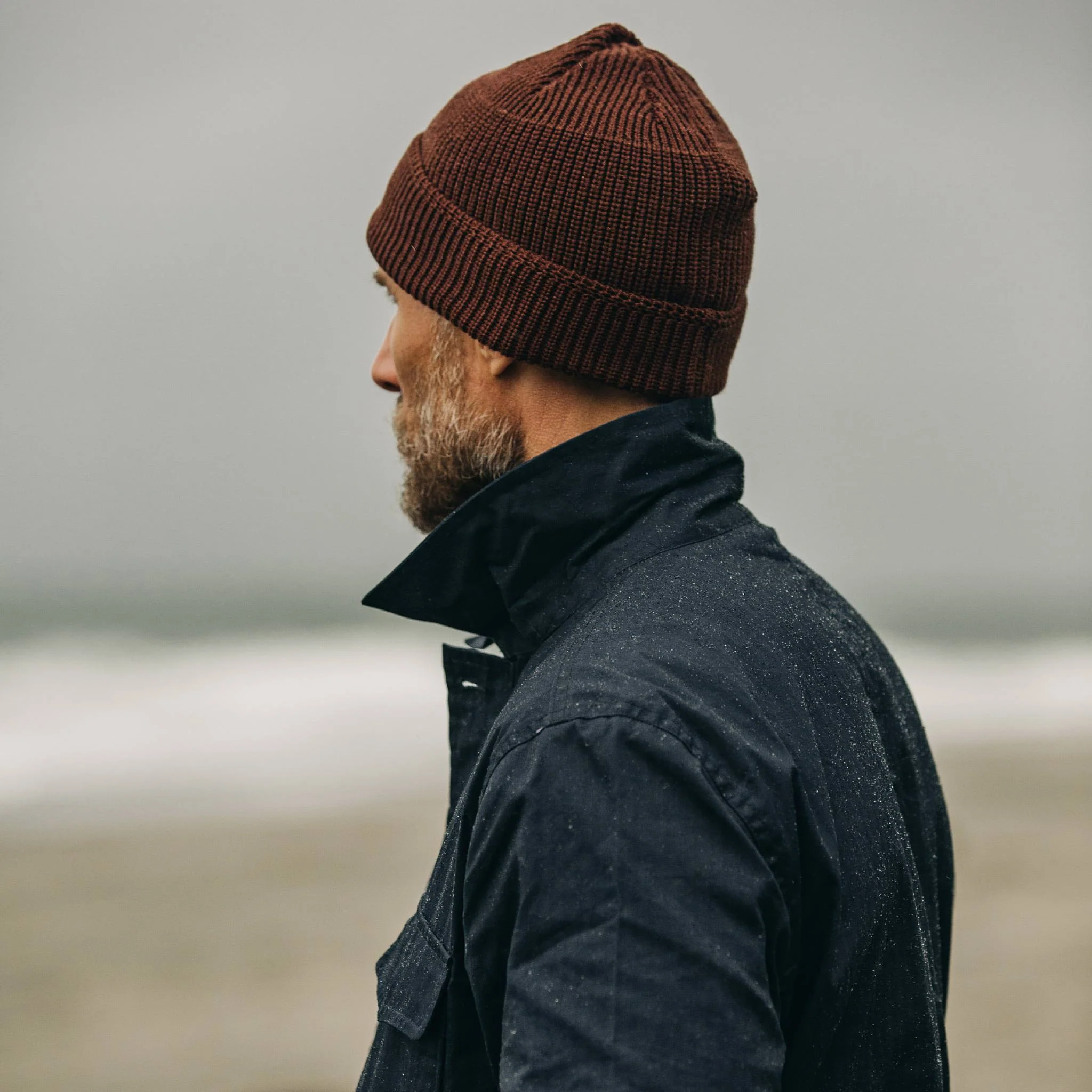 The Rib Beanie in Russet - Image 4