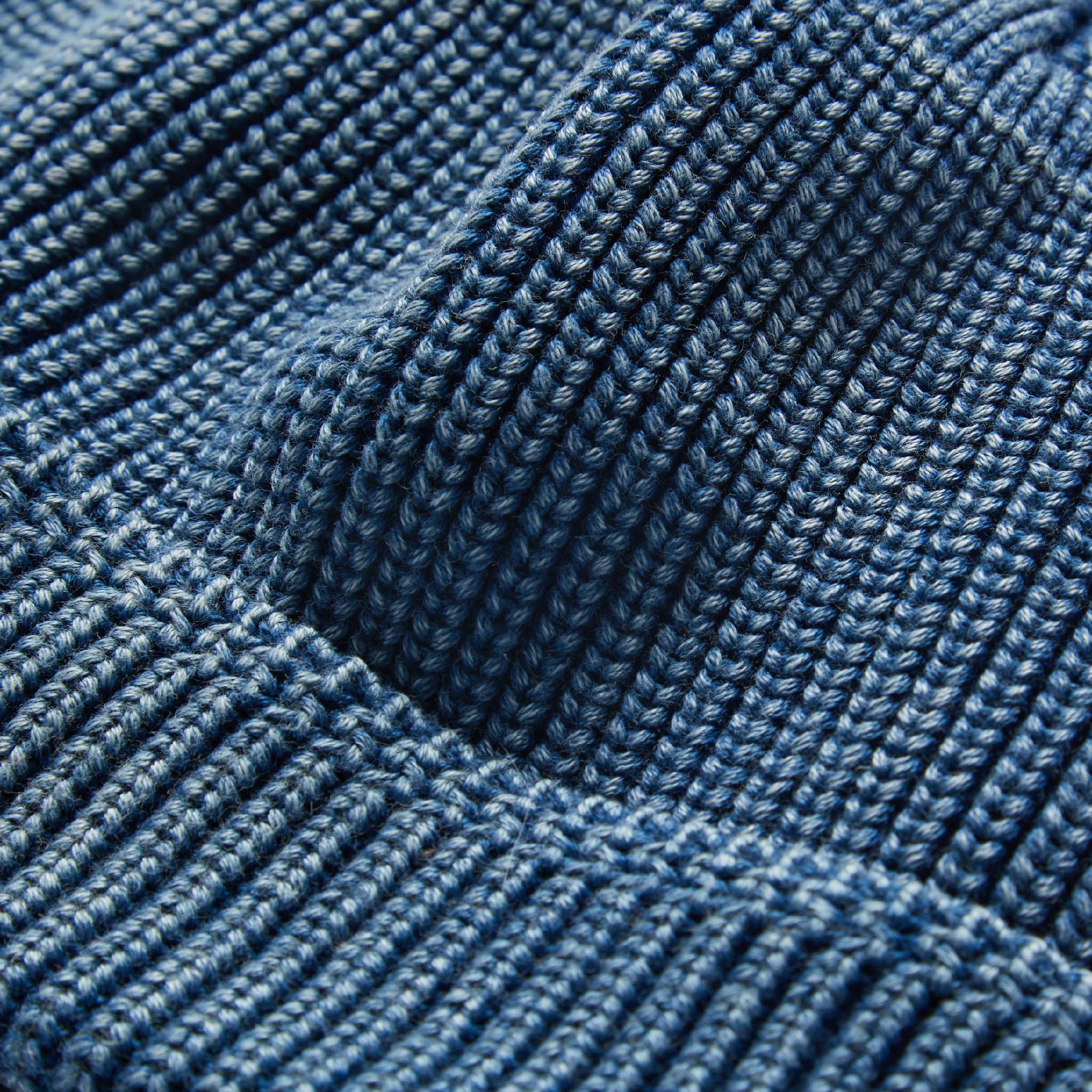 The Rib Beanie in Washed Indigo - Image 5