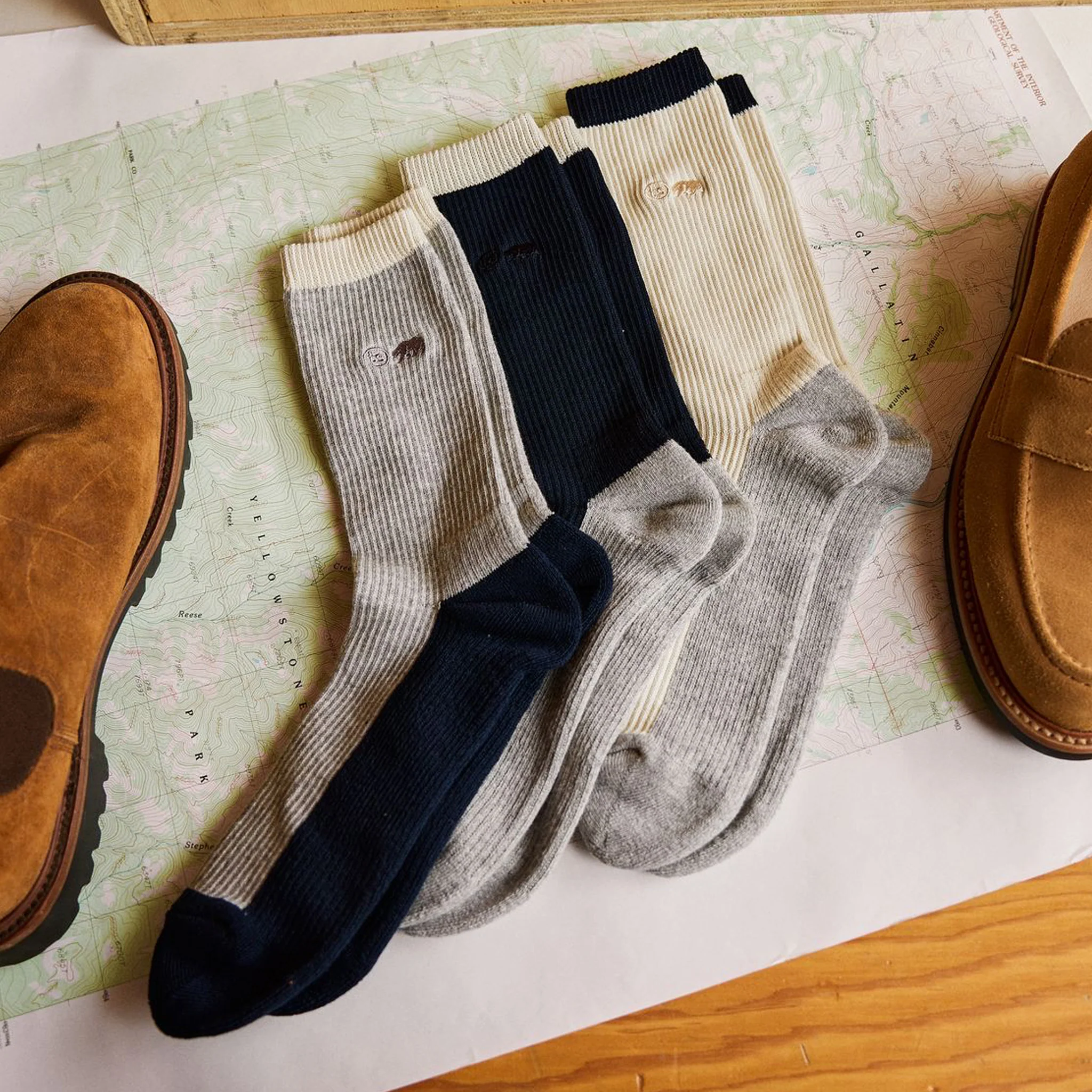 The Ribbed Sock in Natural - Image 4