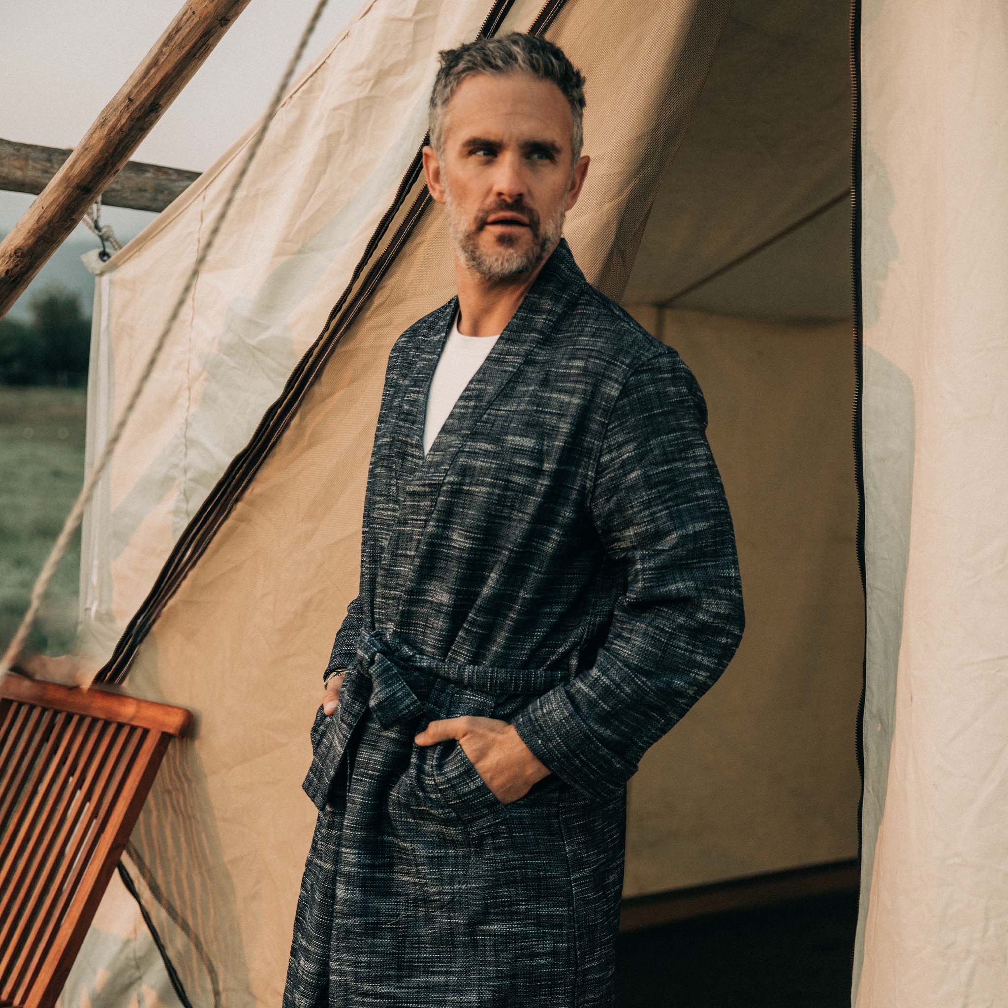 The Robe in Indigo Slub - Image 2
