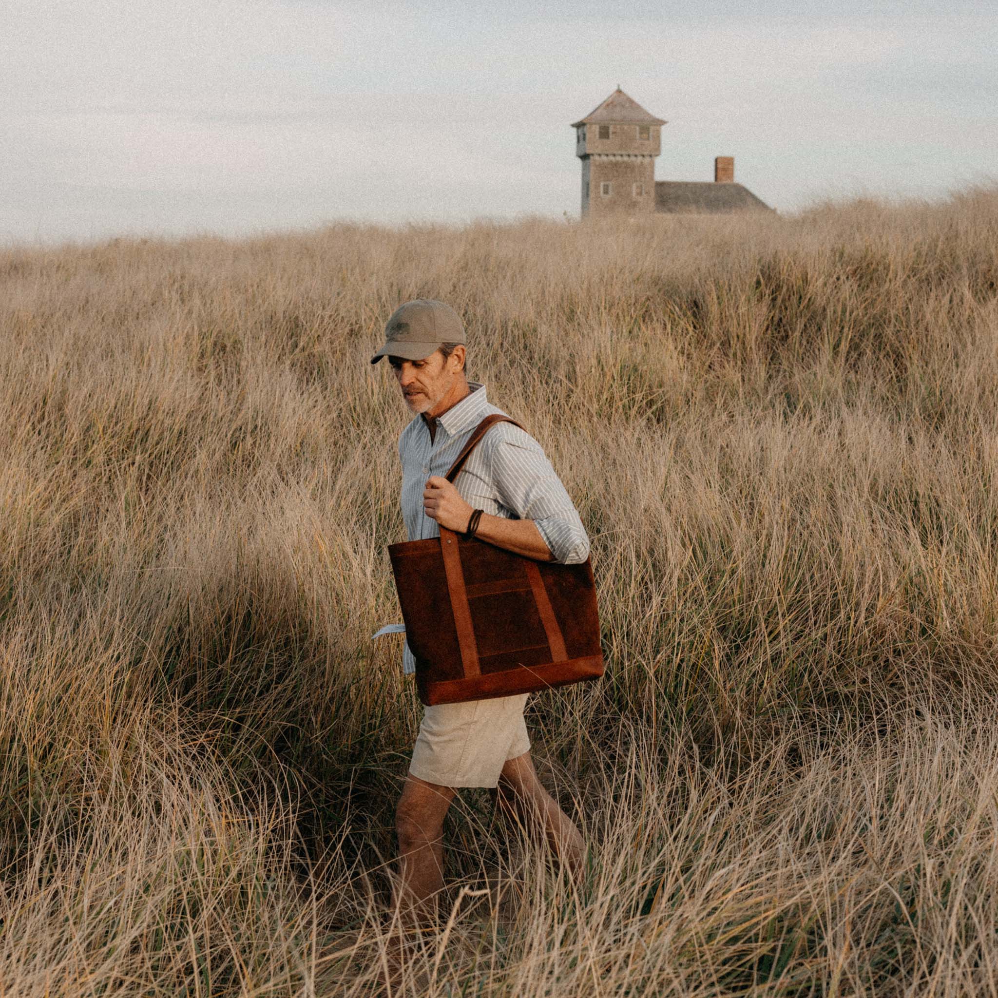 The Roughout Tote in Chocolate Suede - Image 2