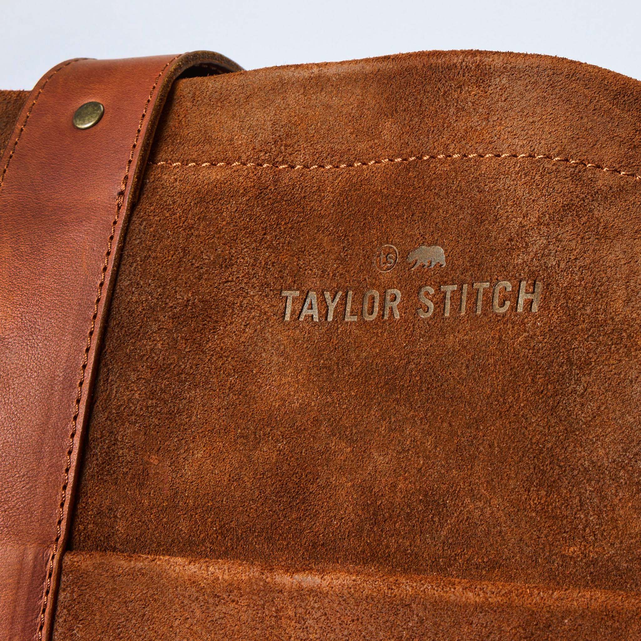 The Roughout Tote in Chocolate Suede - Image 6