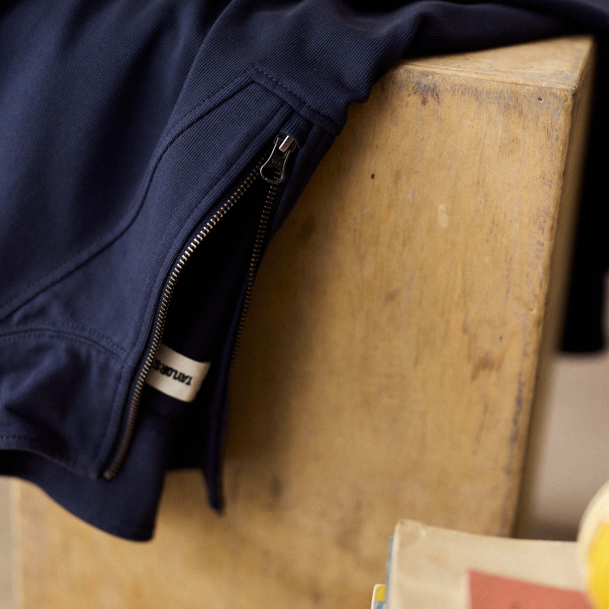 The Rugby Quarter Zip in Faded Navy - Image 5