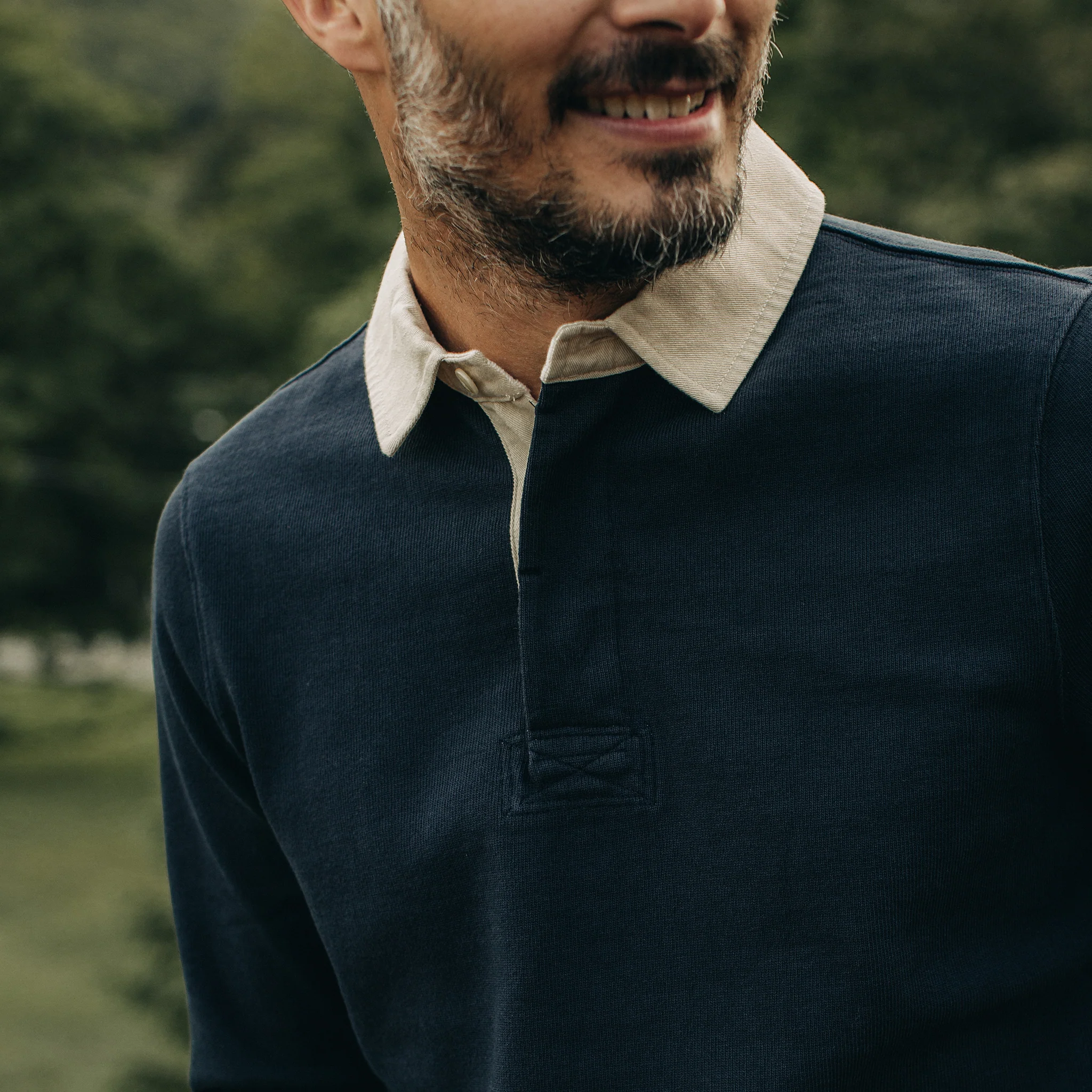 The Rugby Shirt in Dark Navy - Image 4