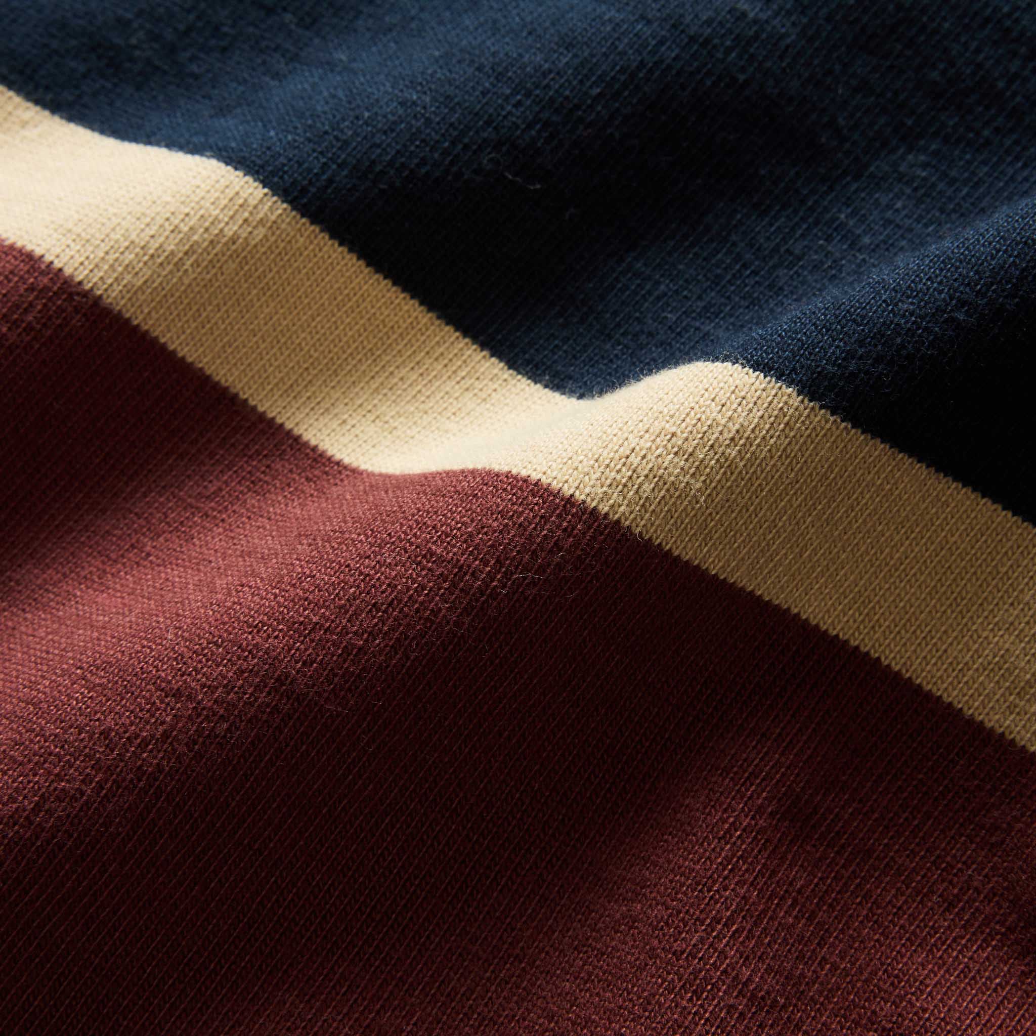 The Rugby Shirt in Dried Cherry Stripe - Image 7