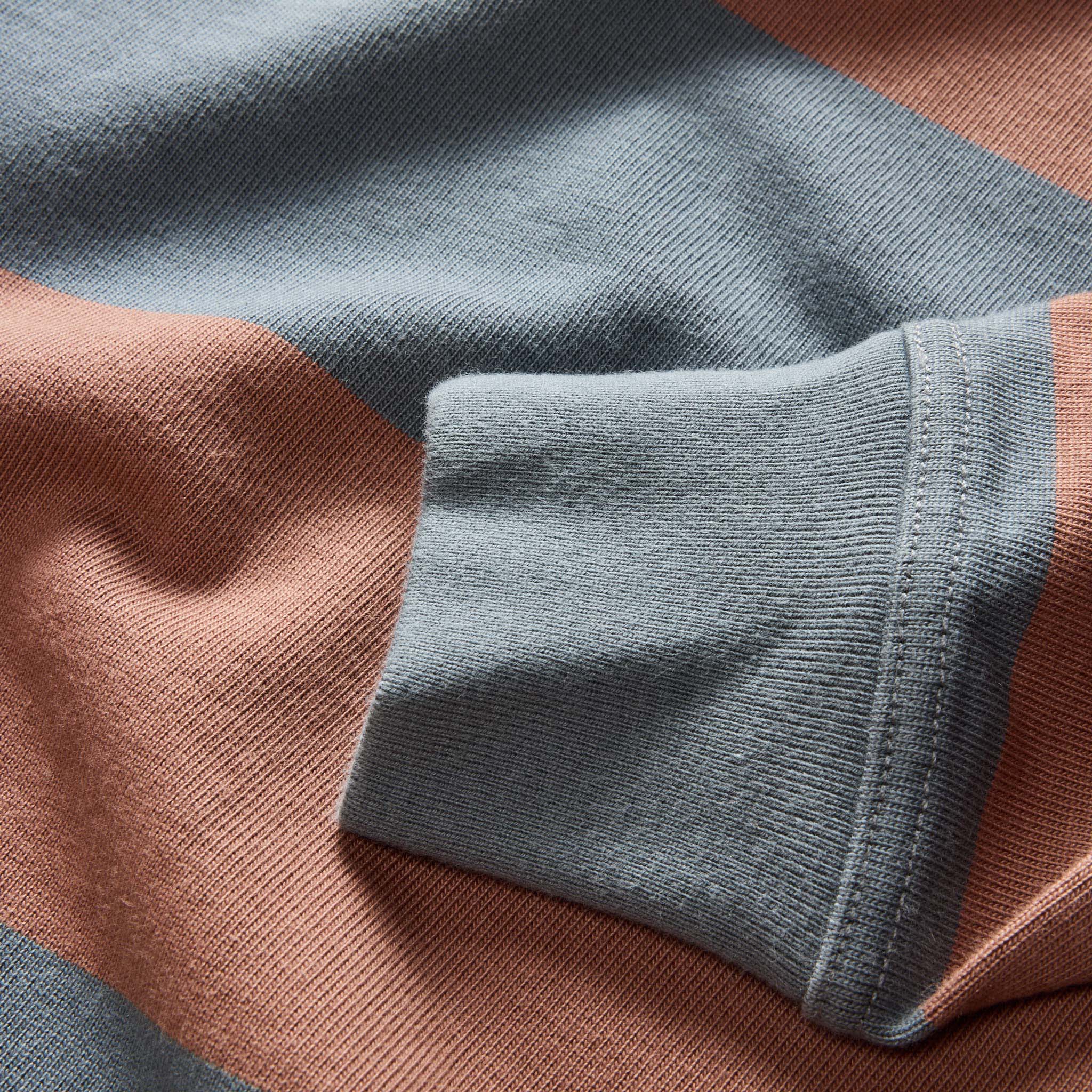 The Rugby Shirt in Faded Brick Stripe - Image 7