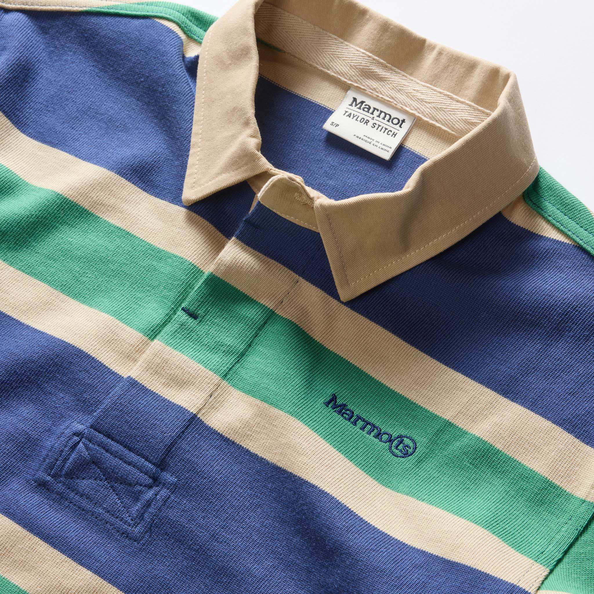 The Rugby Shirt in Navy Stripe - Image 7