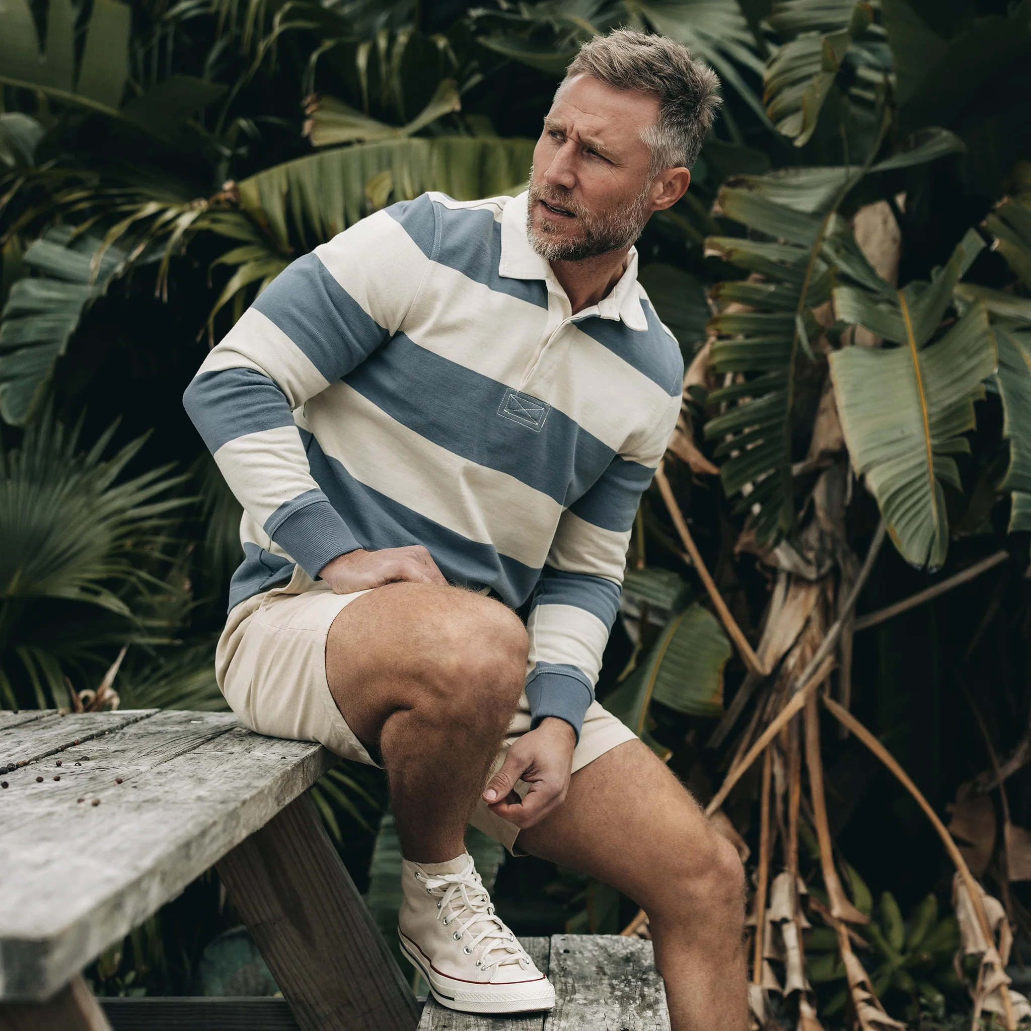 The Rugby Shirt in Storm Stripe - Image 4