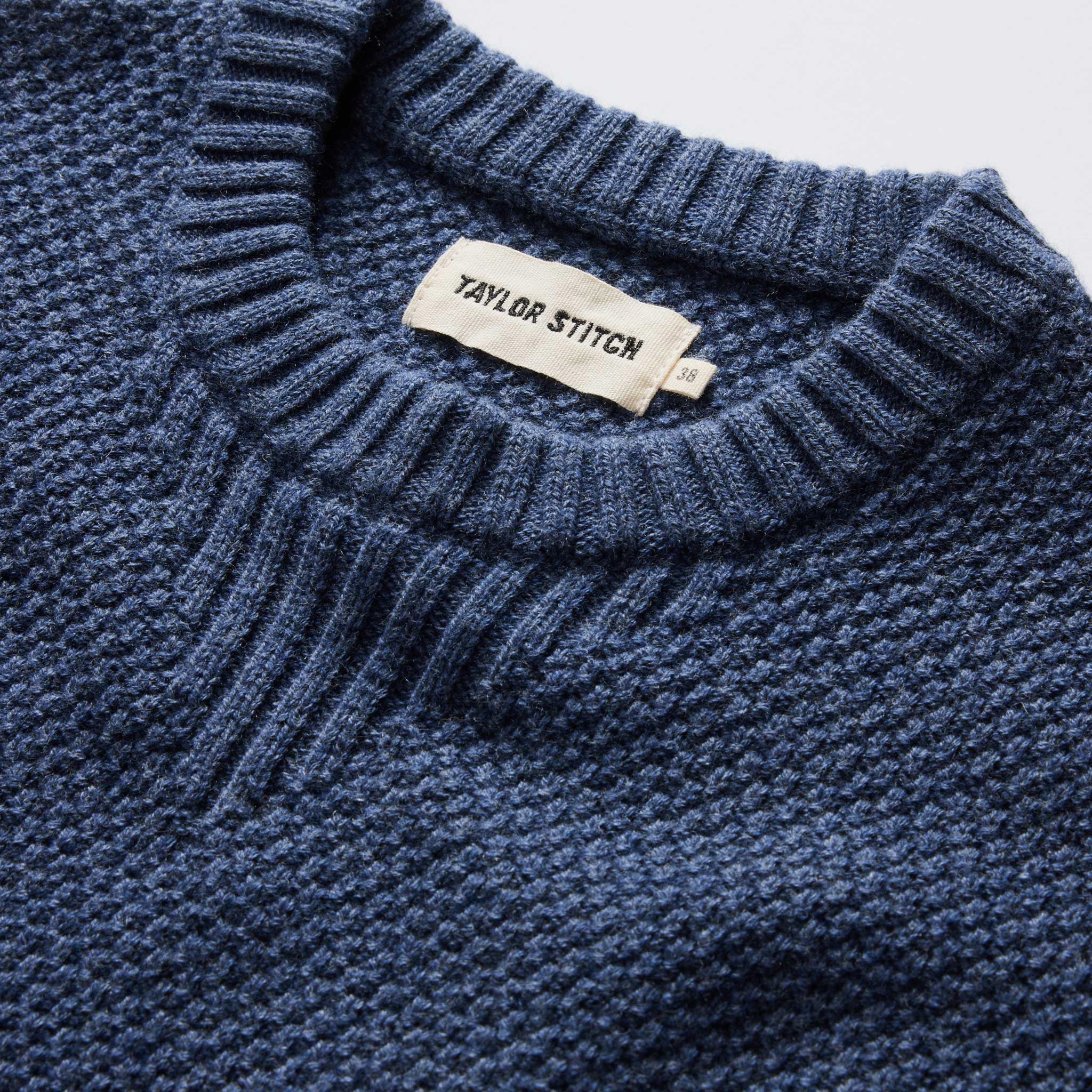 The Russell Sweater in Heather Blue - Image 6