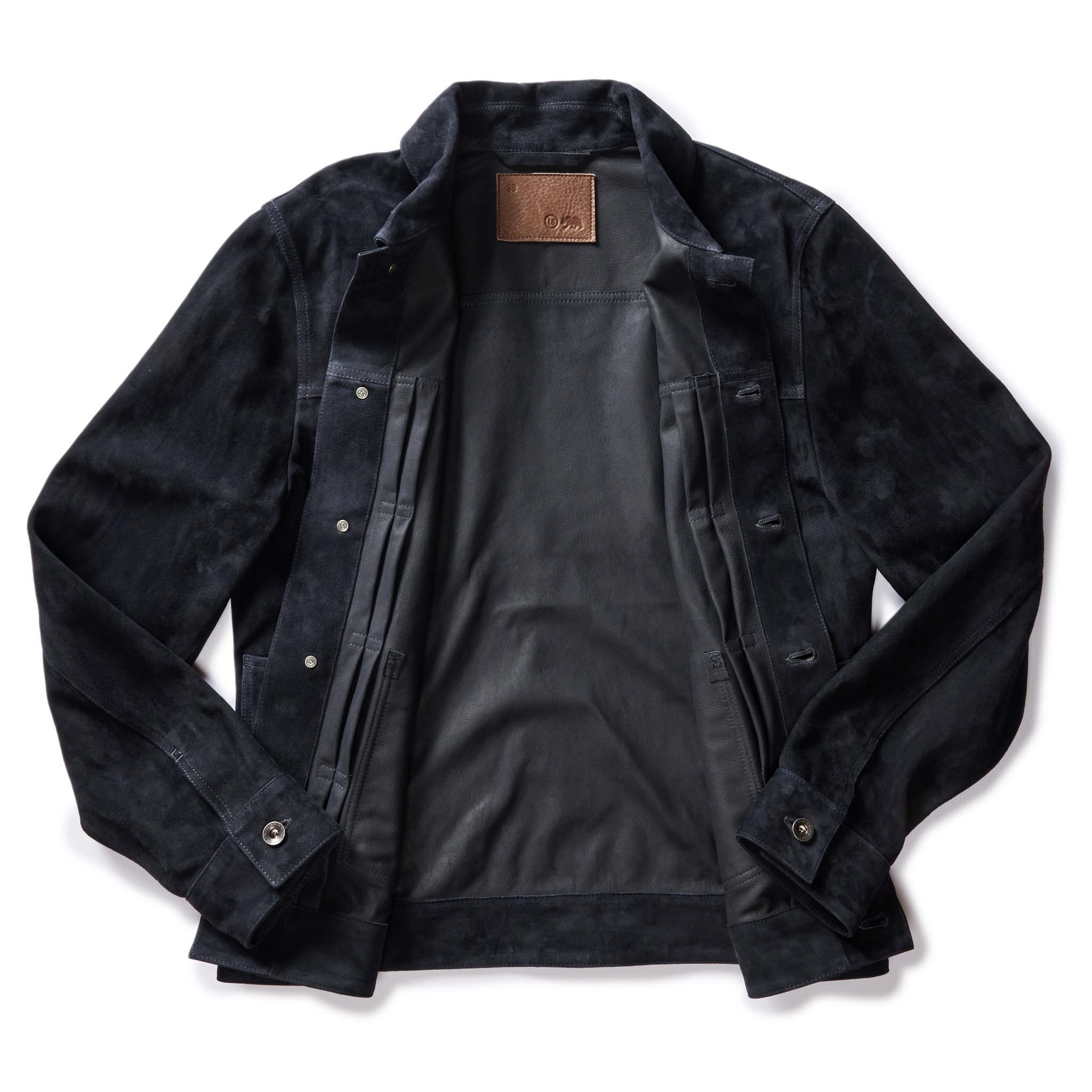 The Ryder Jacket in Dark Navy Suede - Image 6