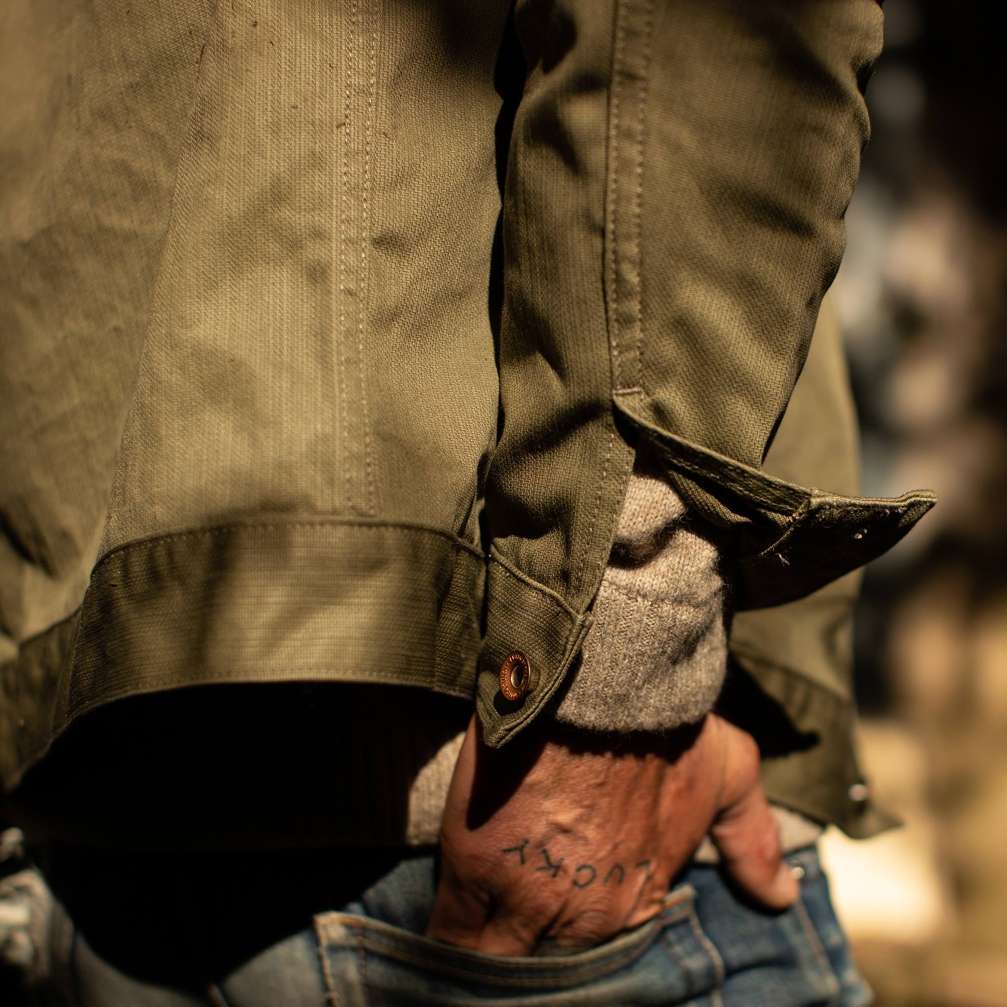 The Ryder Jacket in Yoshiwa Mills Olive - Image 4