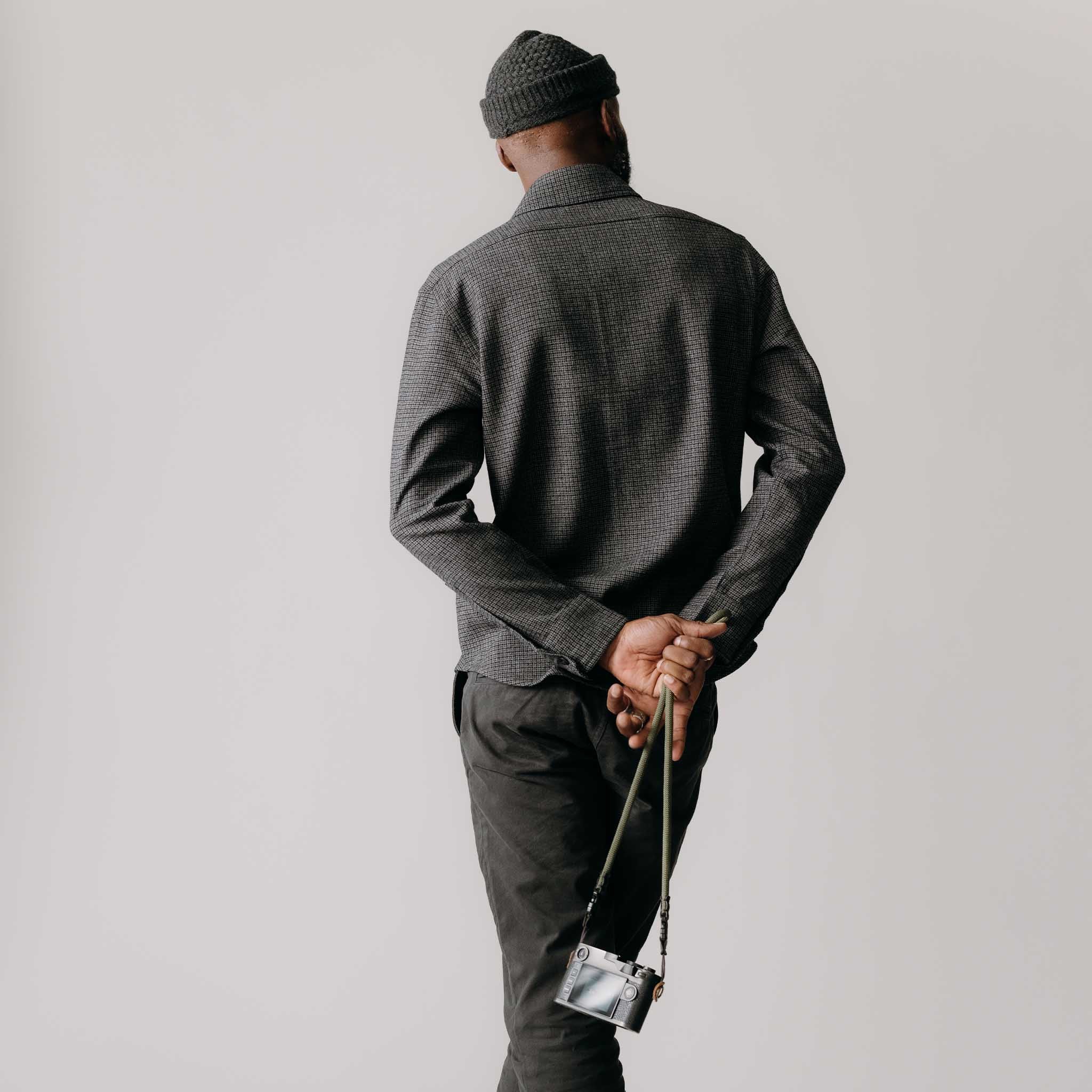 The Saddler Shirt in Ash Check Wool - Image 4