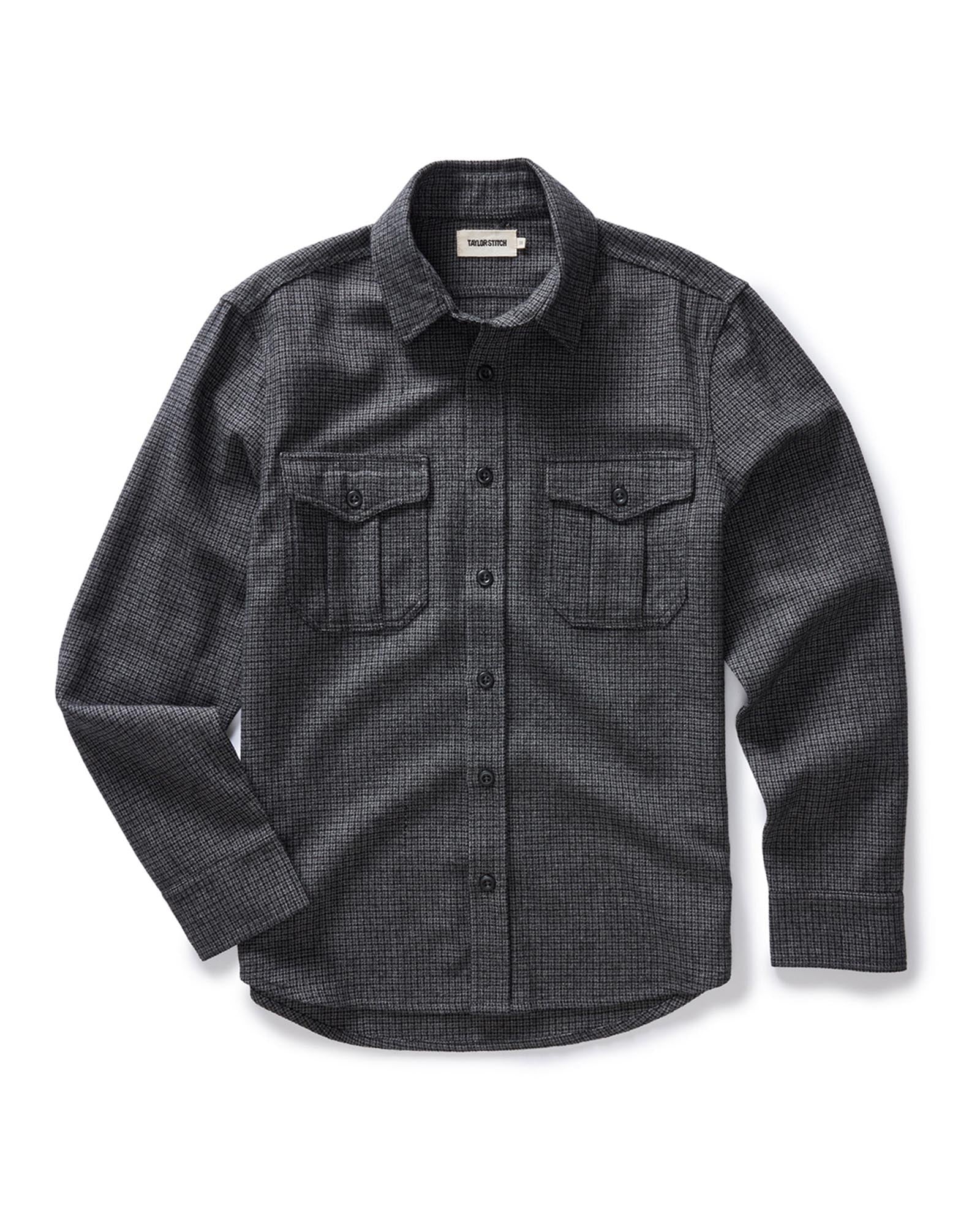 The Saddler Shirt in Ash Check Wool - Image 6
