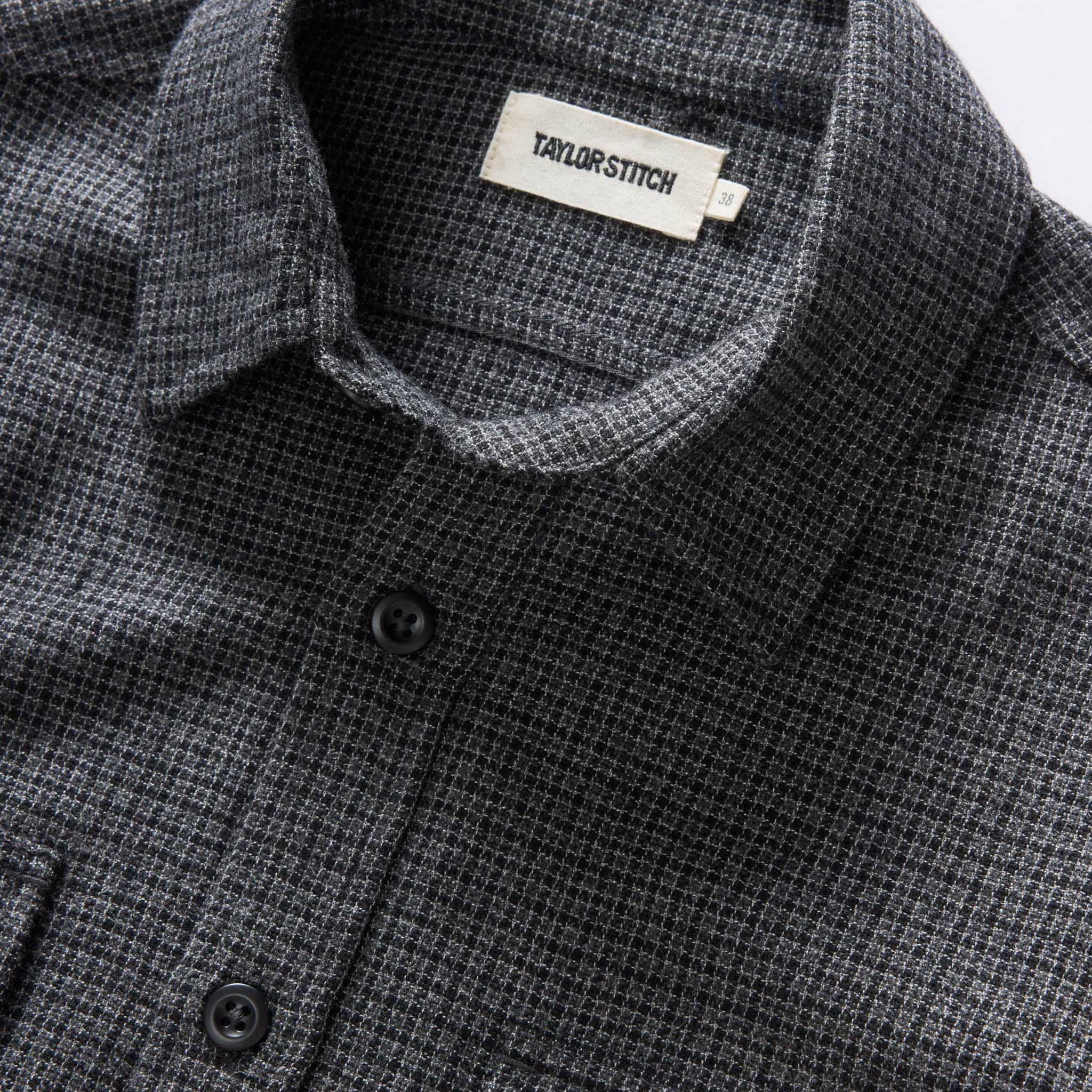 The Saddler Shirt in Ash Check Wool - Image 7