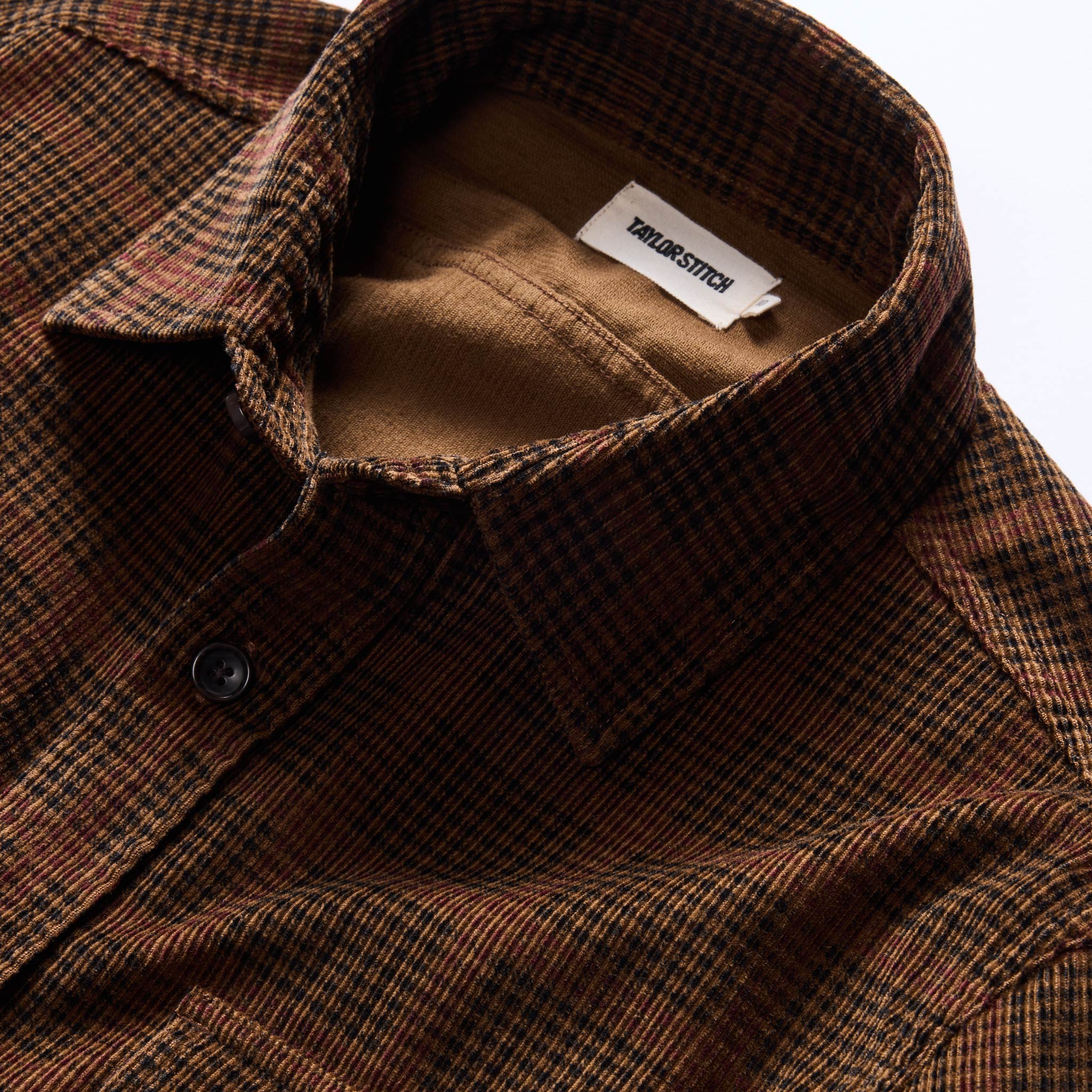 The Saddler Shirt in Dark Roast Plaid Cord - Image 6