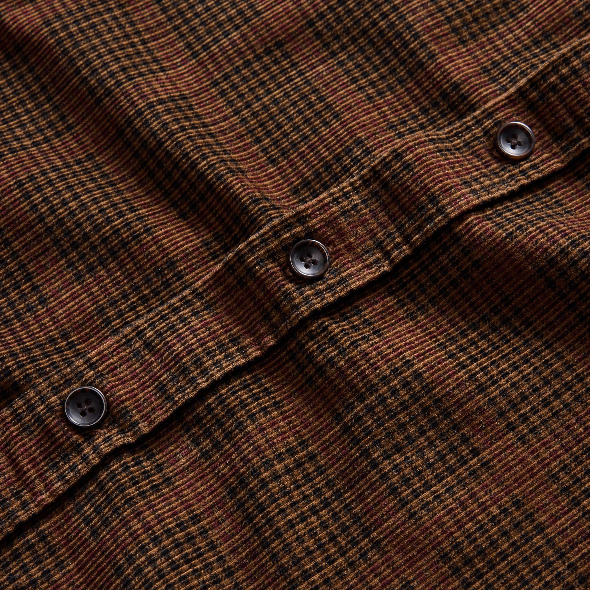 The Saddler Shirt in Dark Roast Plaid Cord - Image 7