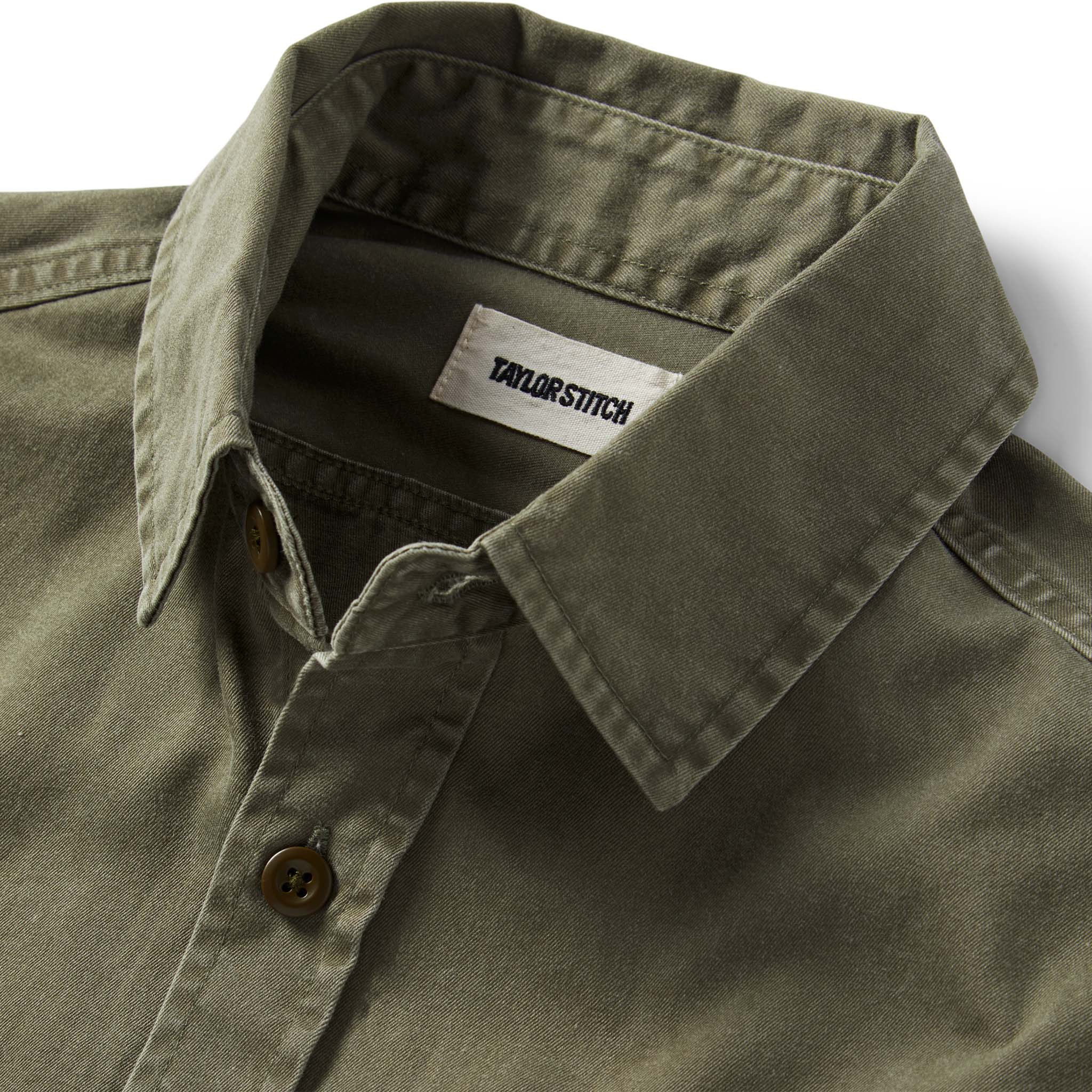 The Saddler Shirt in Washed Olive - Image 5