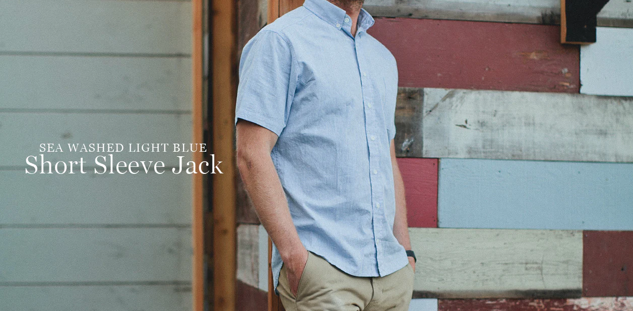 The Short Sleeve Jack in Light Blue - Image 12
