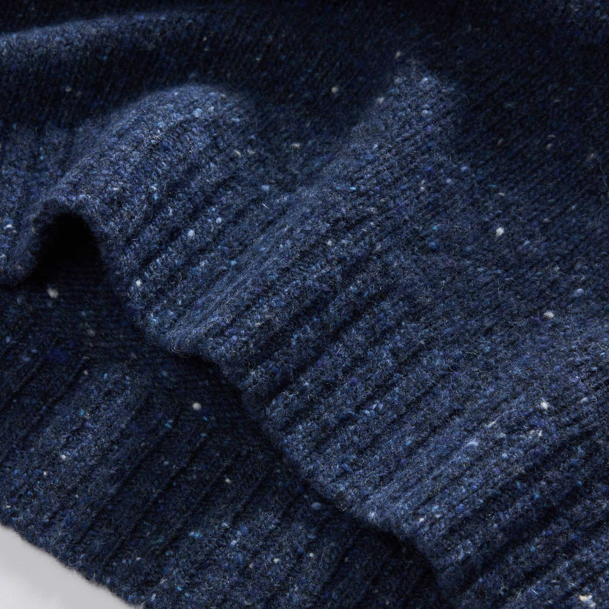 The Seafarer Sweater in Atlantic Blue Donegal - Image 6