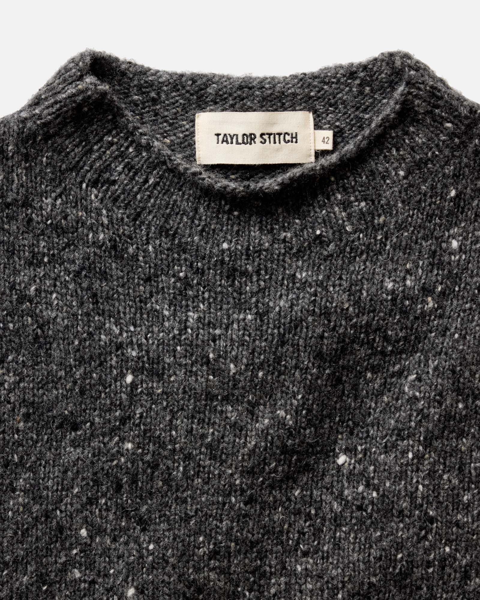 The Seafarer Sweater in Charcoal Donegal - Image 4