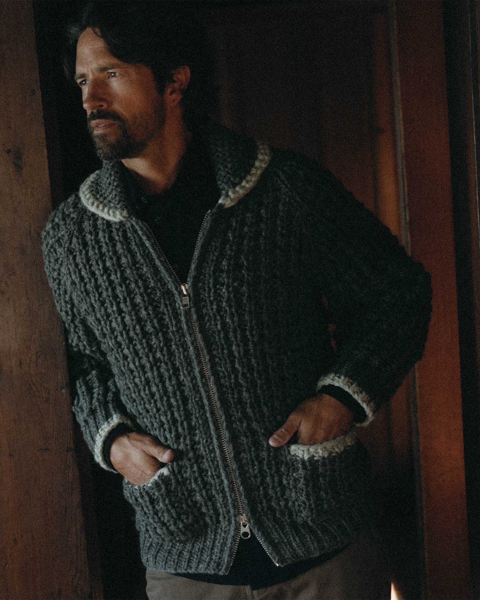 The Seawall Hand-Knit Sweater in Heather Graphite - Image 2