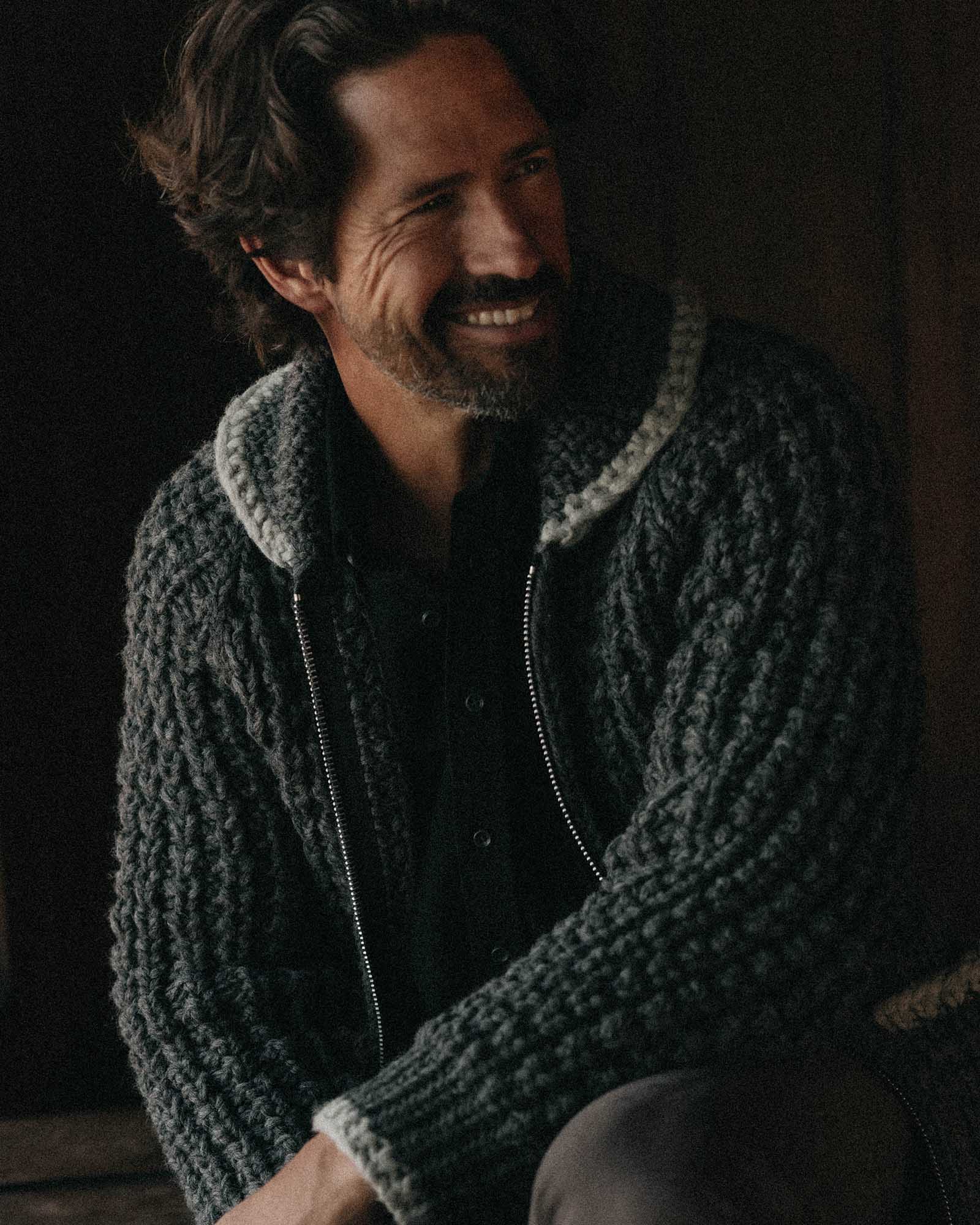 The Seawall Hand-Knit Sweater in Heather Graphite - Image 4