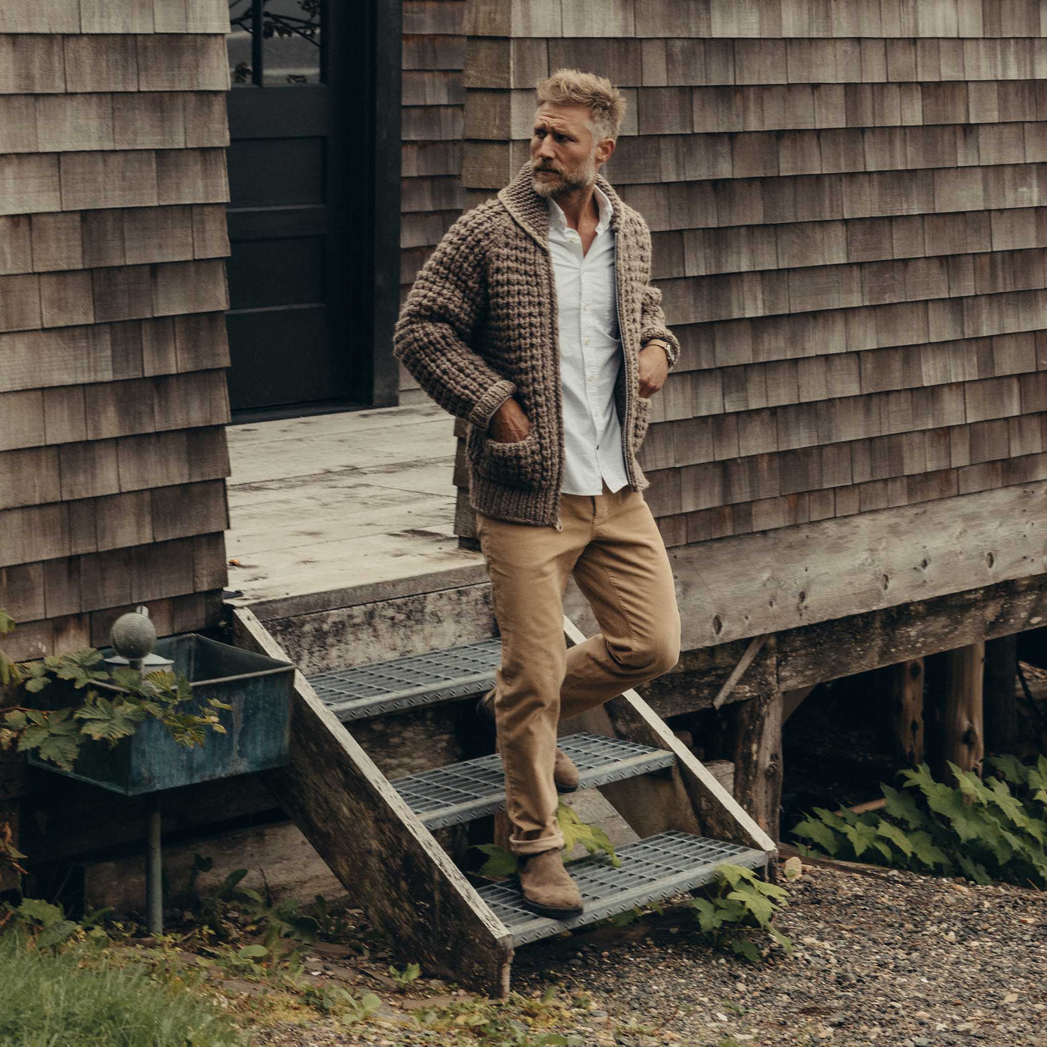 The Seawall Hand-Knit Sweater in Heather Sable - Image 5