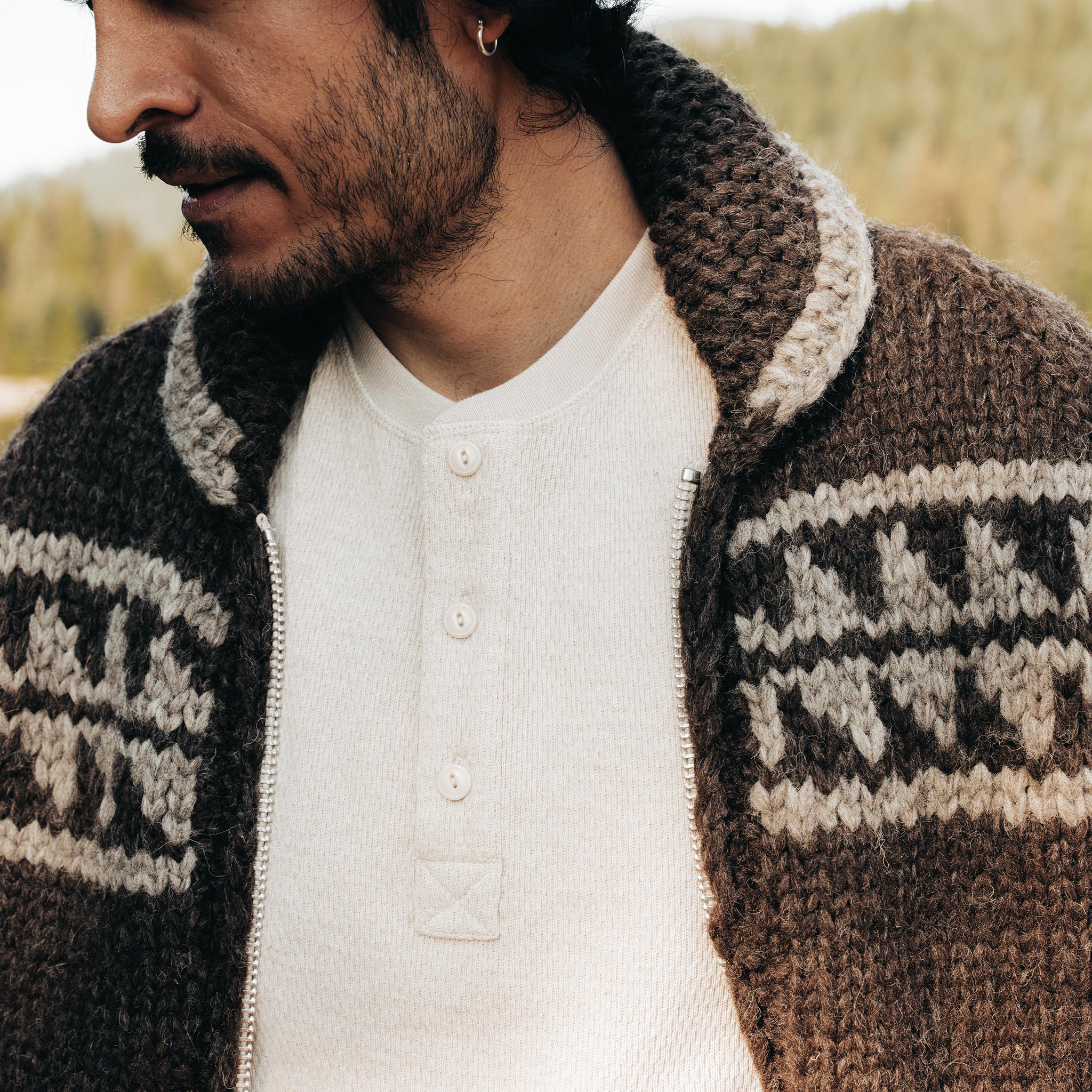 The Seawall Hand-Knit Sweater in Mahogany - Image 3