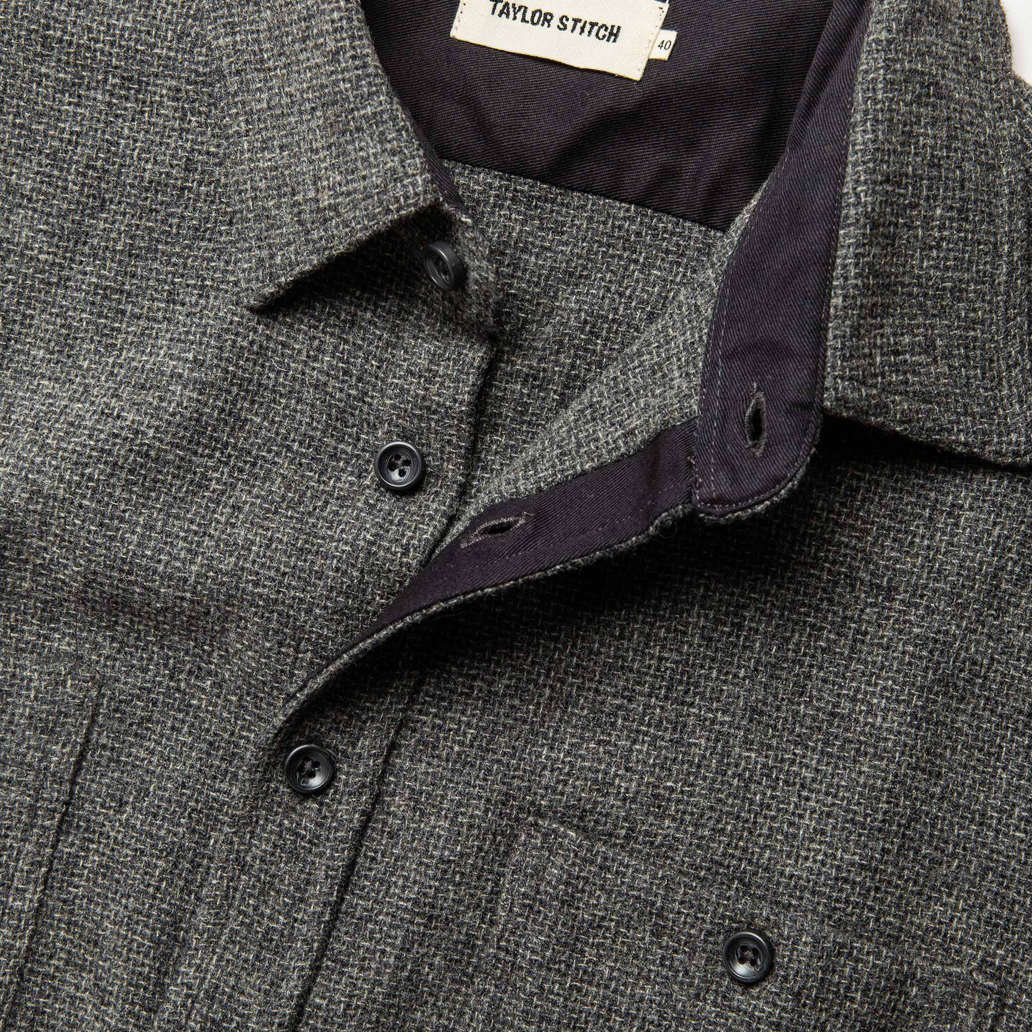 The Service Shirt in Ash Melange Wool - Image 6