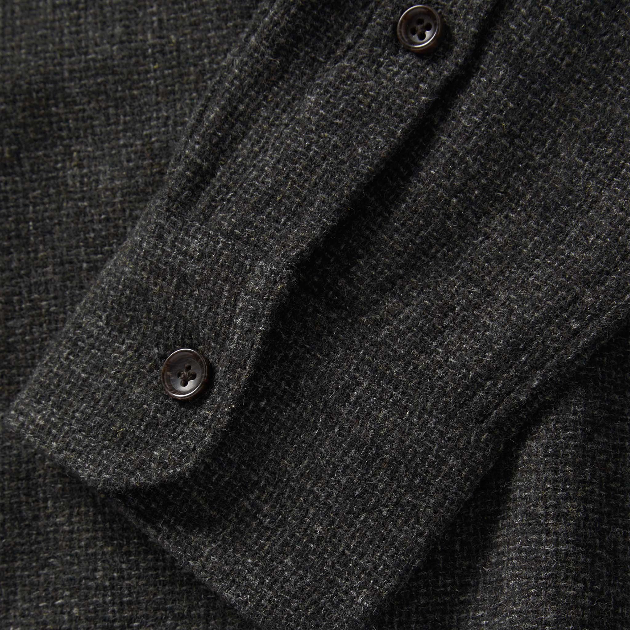 The Service Shirt in Olive Melange Wool - Image 6