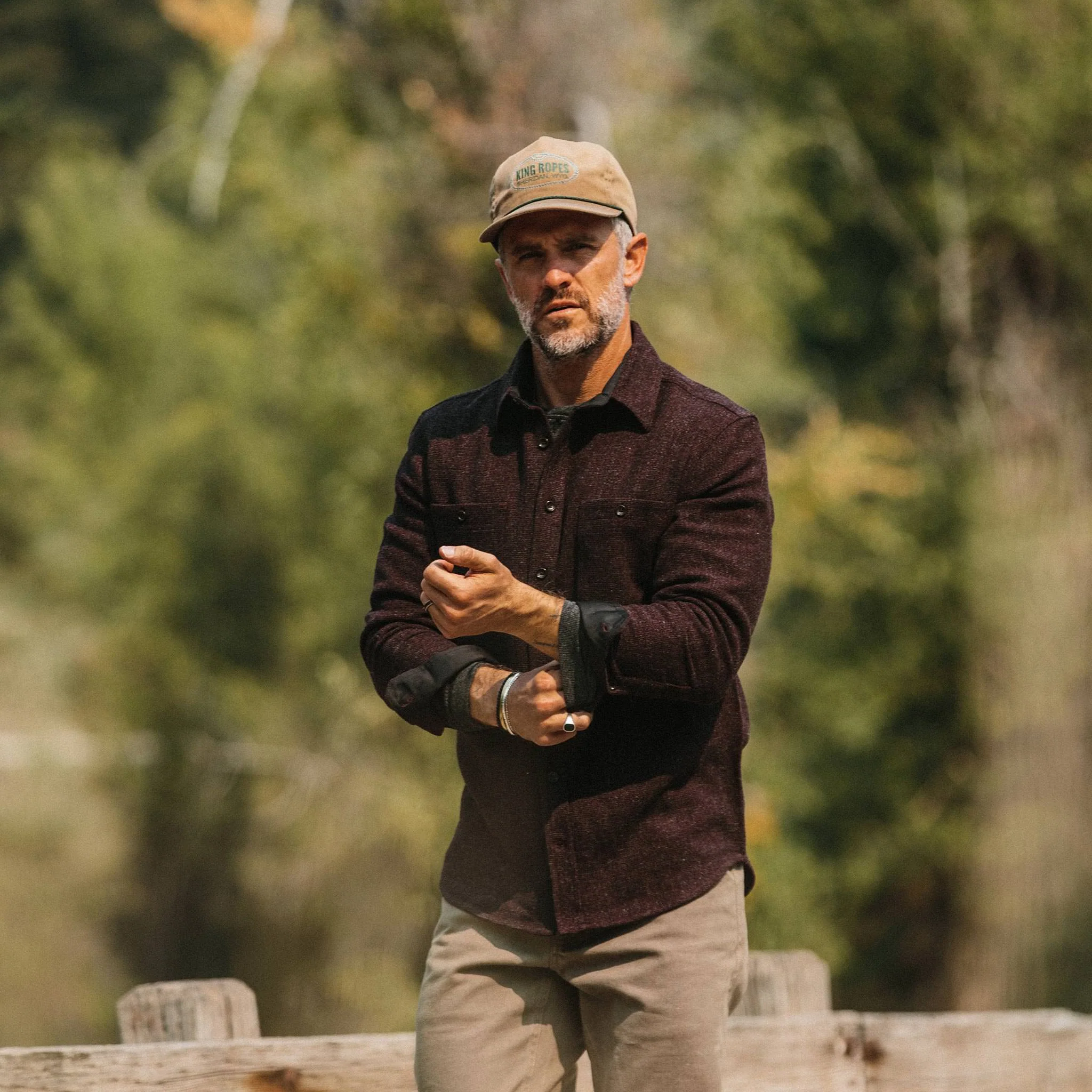 The Service Shirt in Port Melange Wool - Image 2