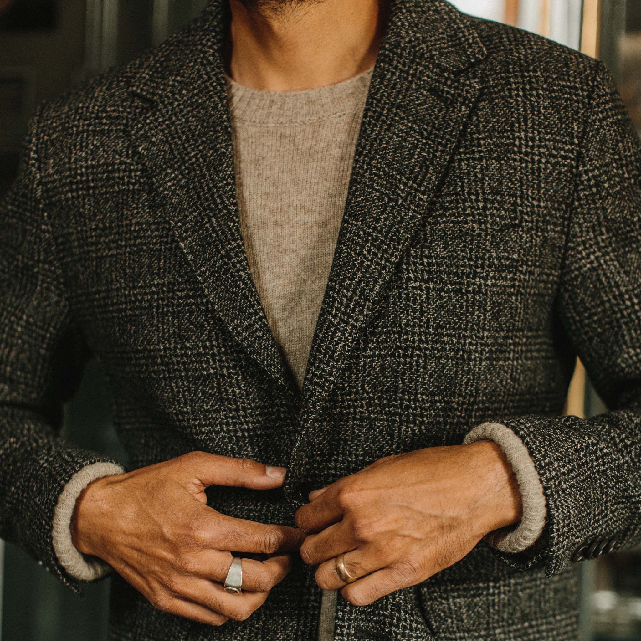 The Sheffield Sportcoat in Coal Slub Check - Image 3