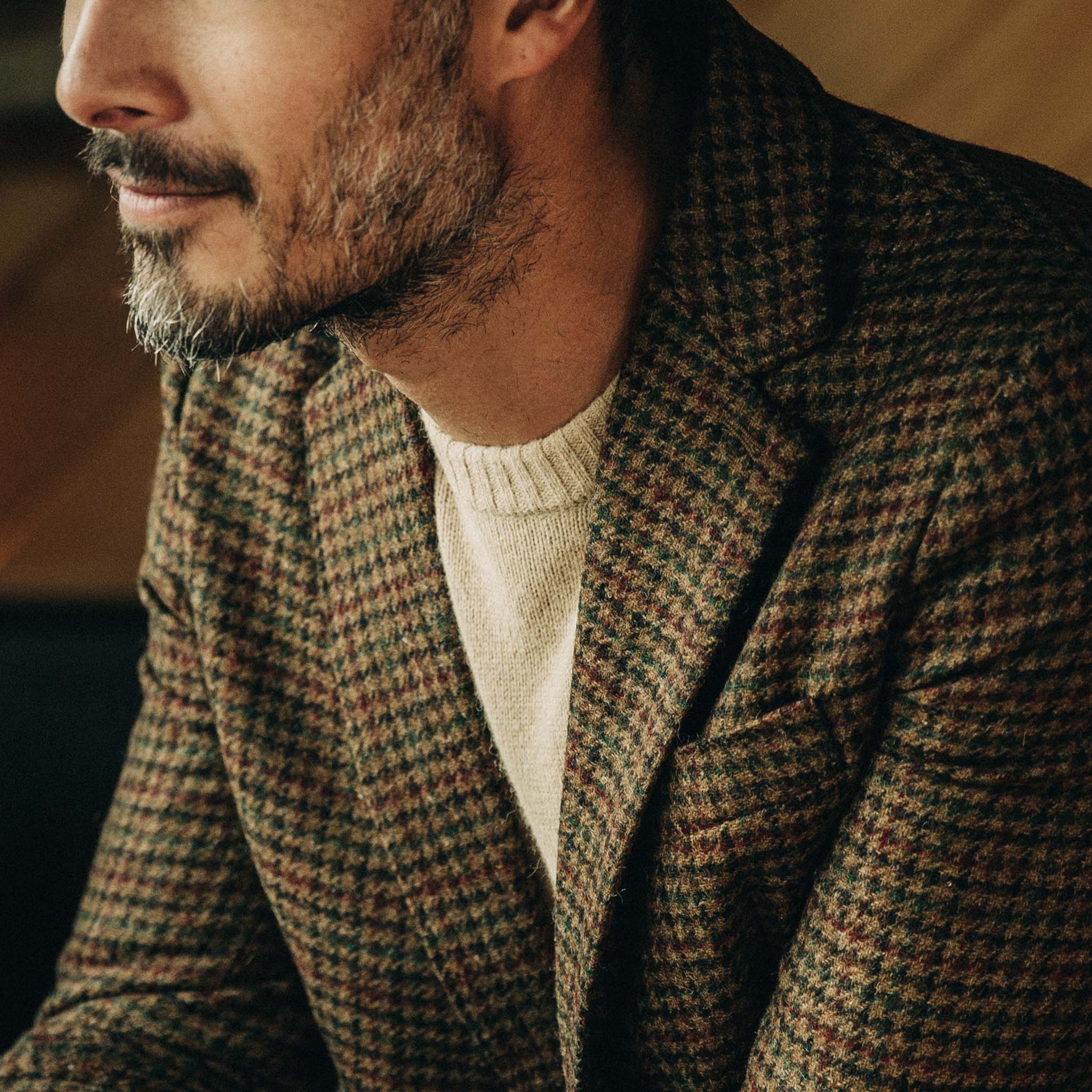 The Sheffield Sportcoat in Tan Gun Check - Image 3