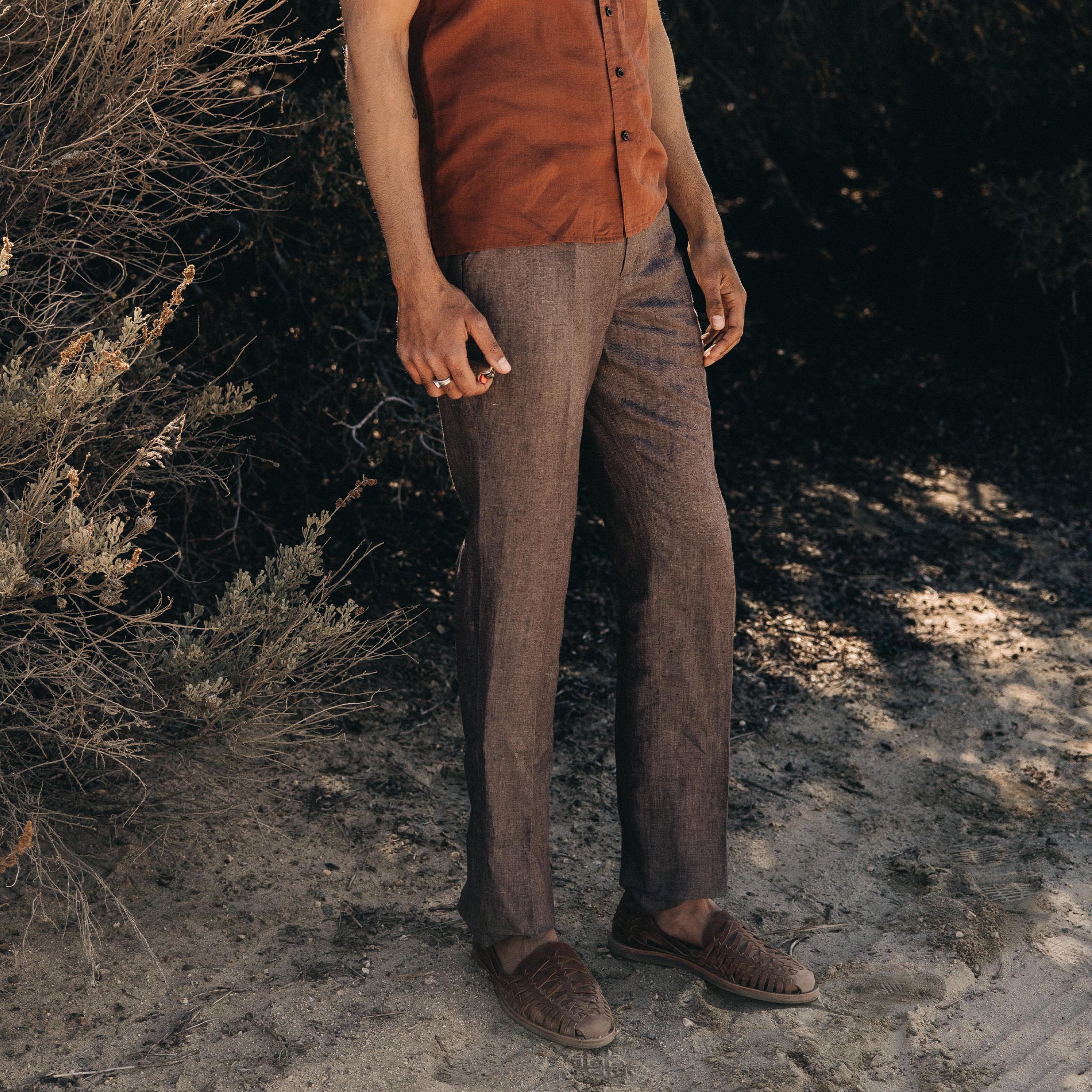The Sheffield Trouser in Cocoa Linen - Image 4