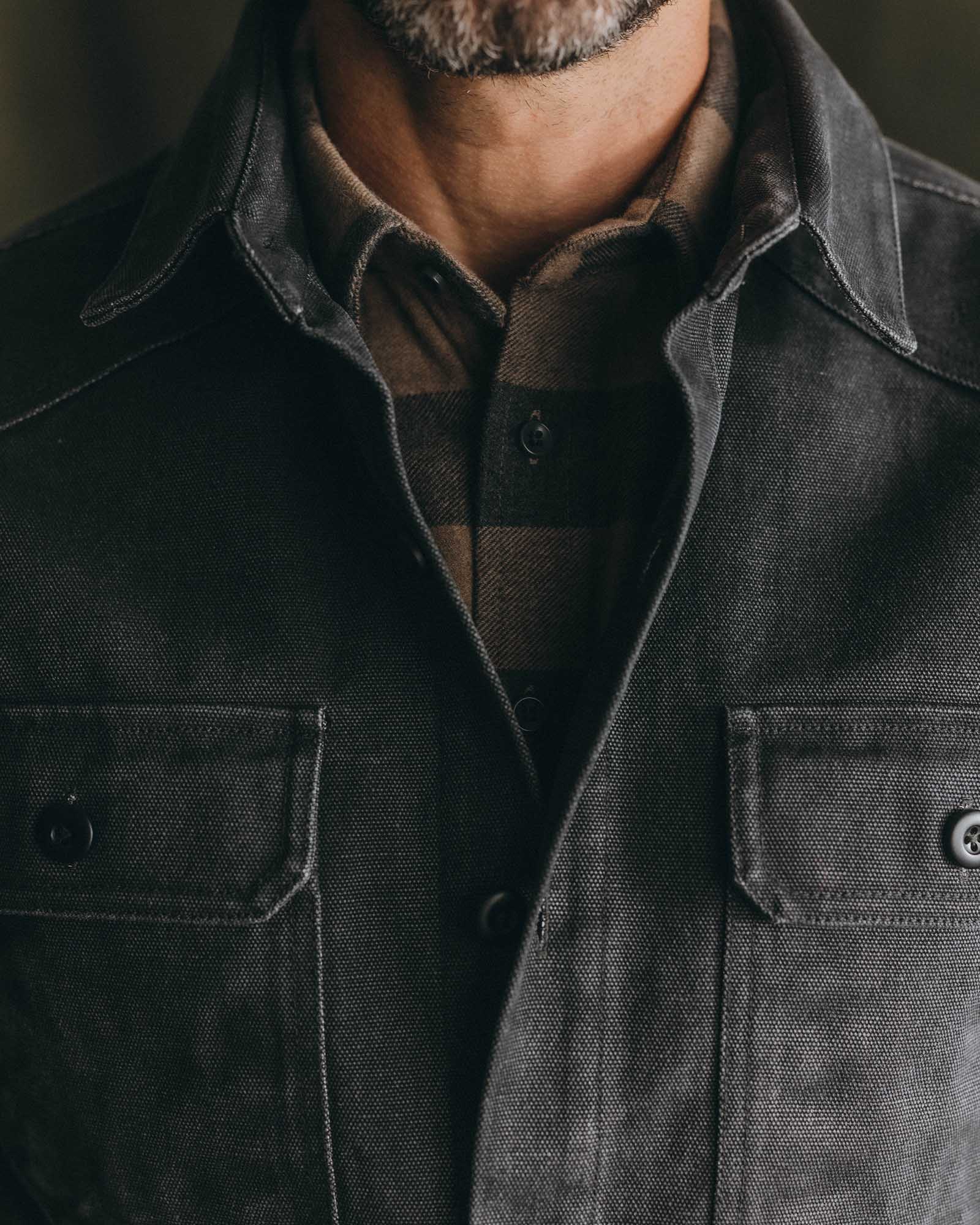 The Shop Shirt in Coal Chipped Canvas - Image 3