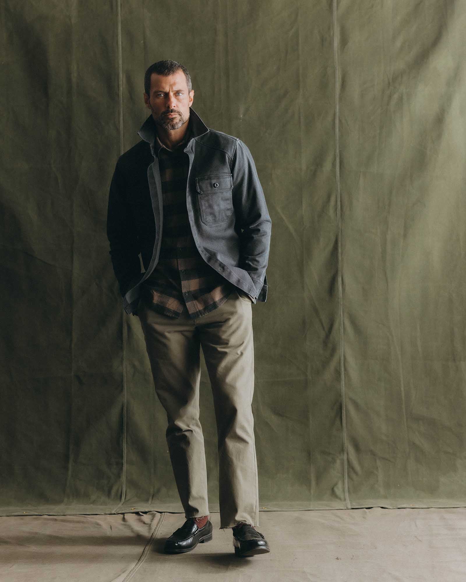 The Shop Shirt in Coal Chipped Canvas - Image 4