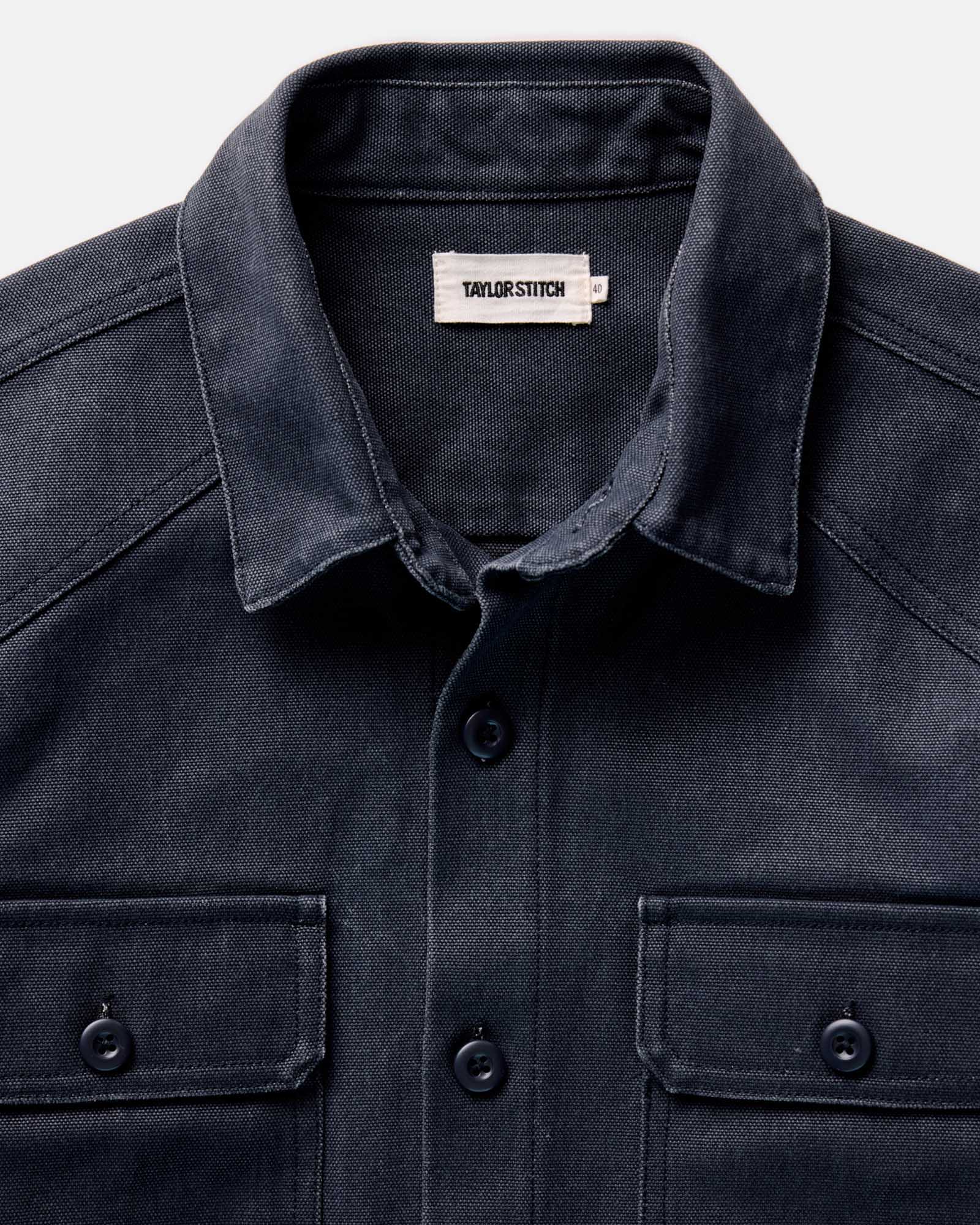 The Shop Shirt in Navy Chipped Canvas - Image 5