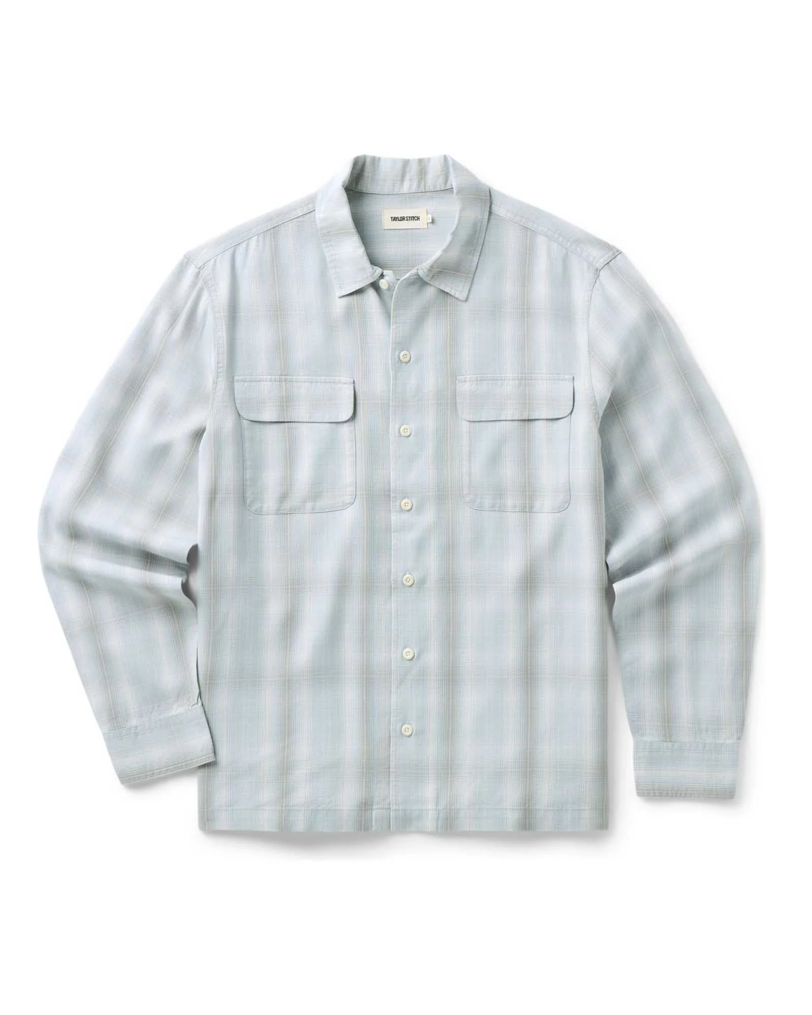 The Shore Shirt in Fog Check Lyocell - Image 8