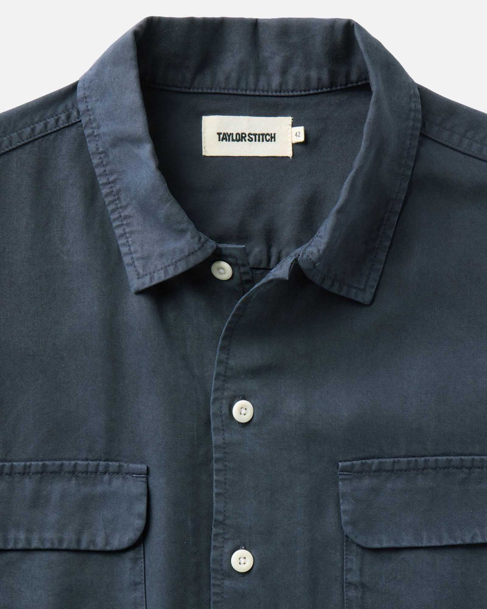 The Shore Shirt in Navy Lyocell - Image 4