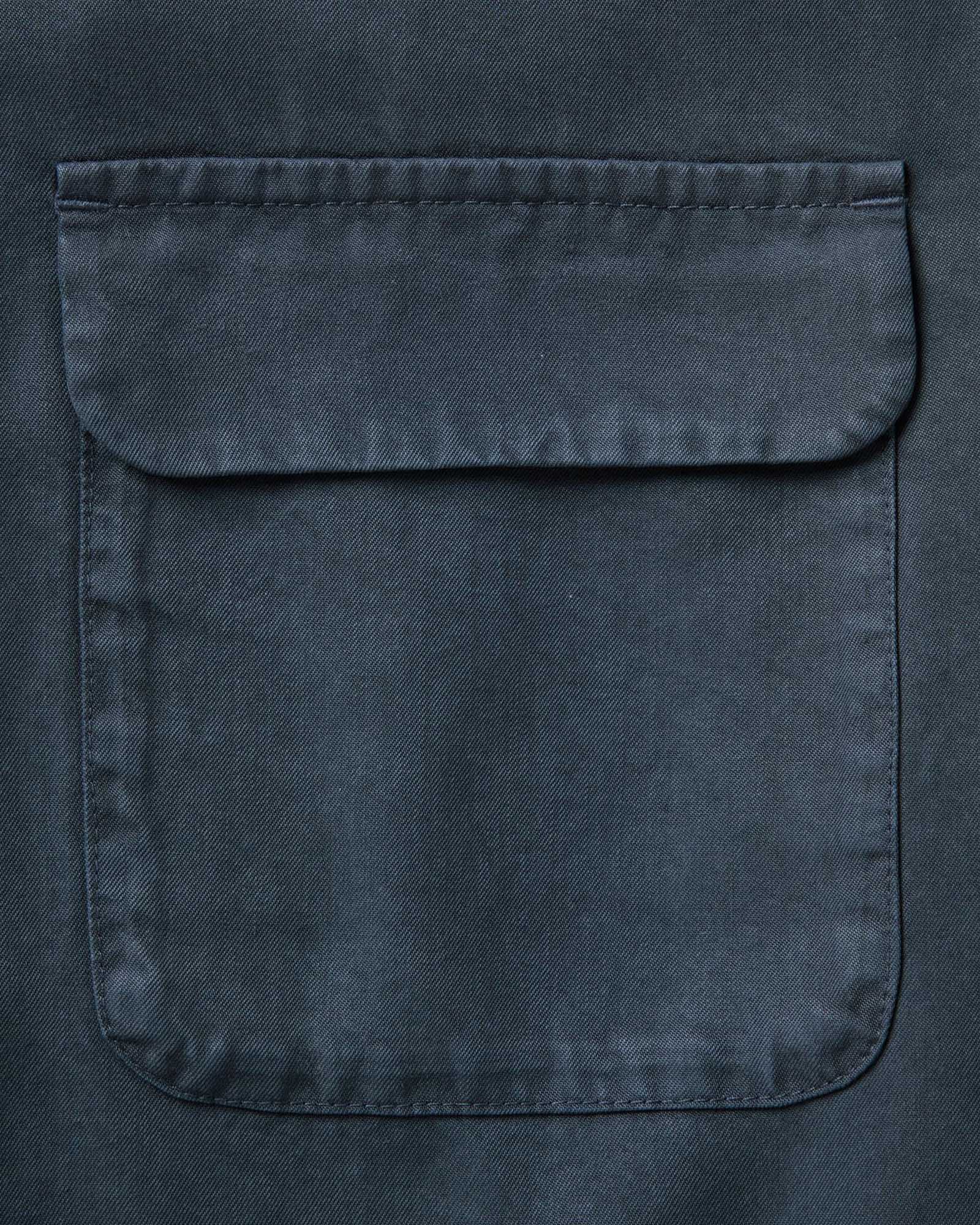 The Shore Shirt in Navy Lyocell - Image 6