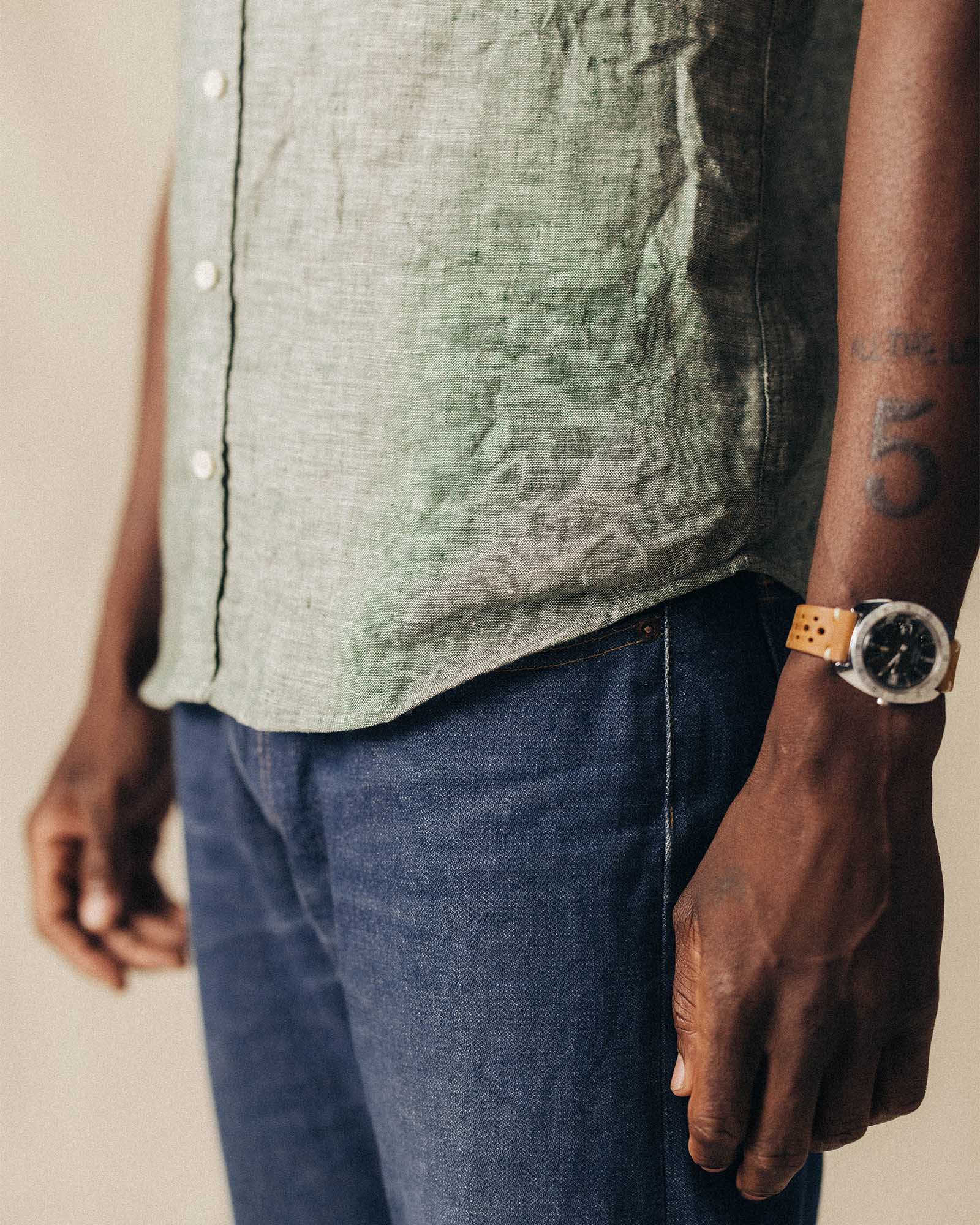 The Short Sleeve California in Cilantro Hemp - Image 3
