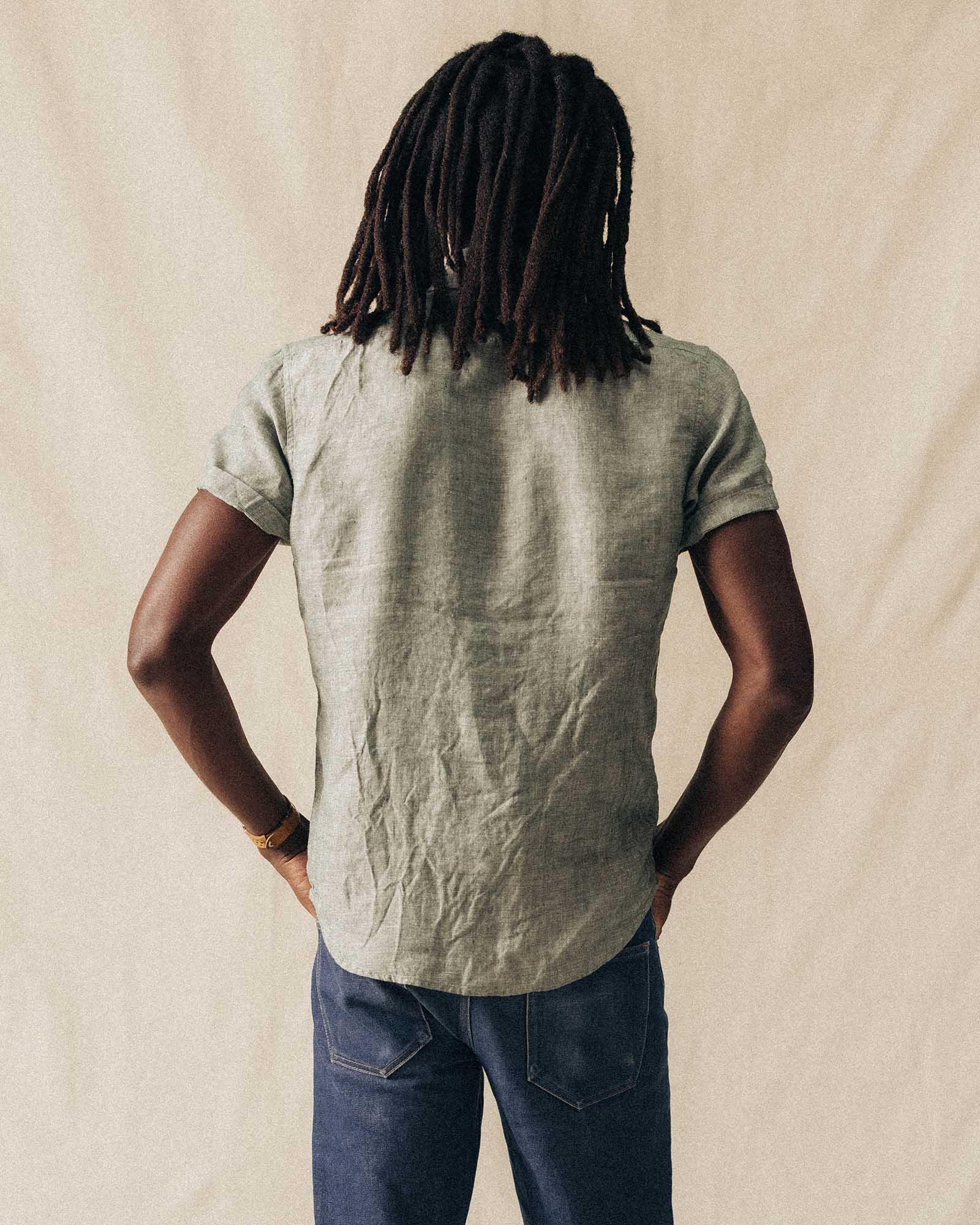 The Short Sleeve California in Cilantro Hemp - Image 4