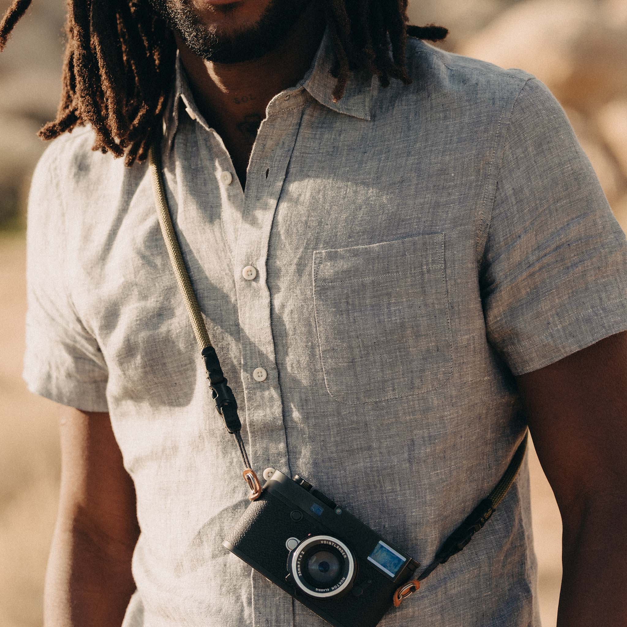 The Short Sleeve California in Faded Navy Hemp - Image 3
