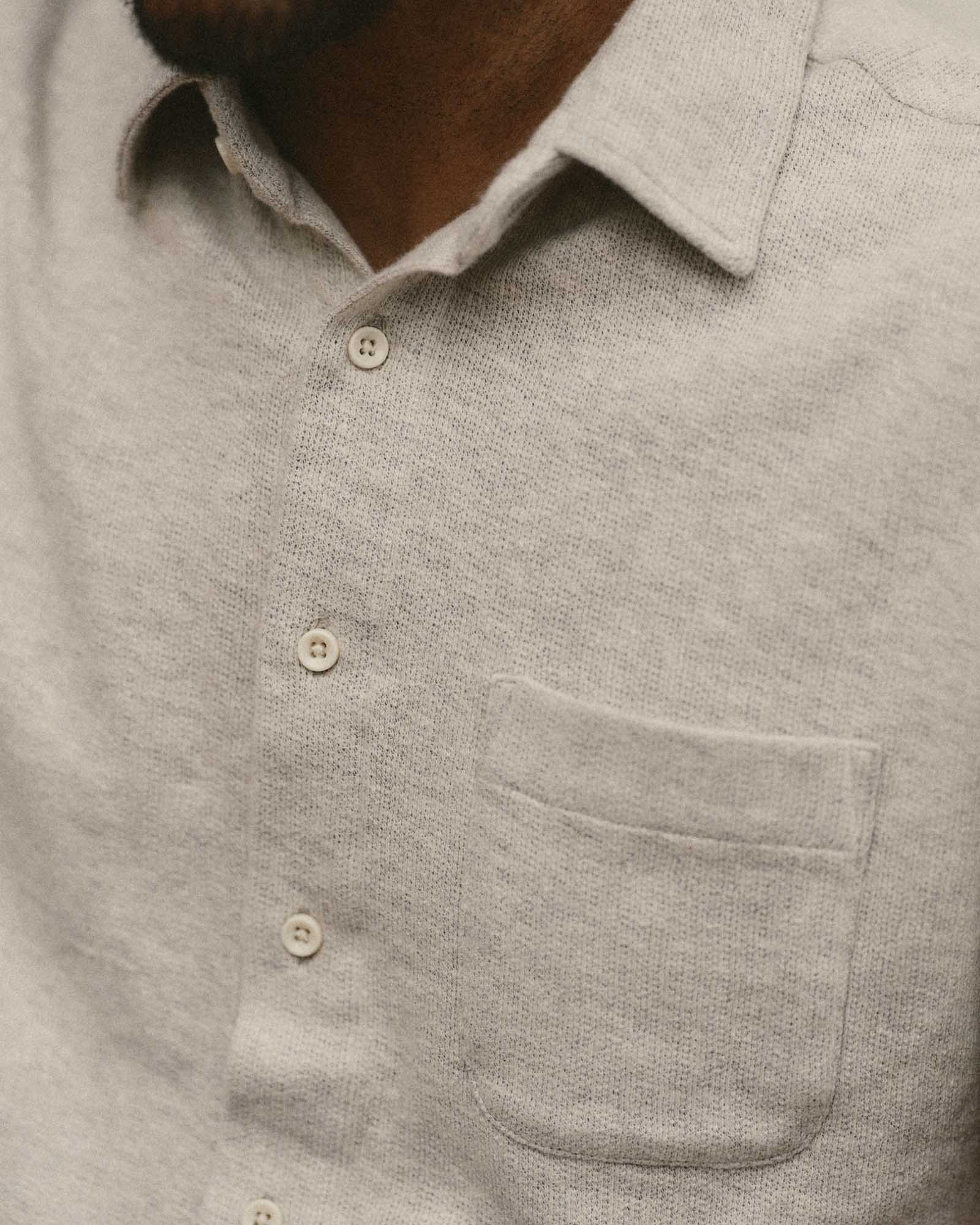 The Short Sleeve California in Heather Oat Double Knit - Image 4
