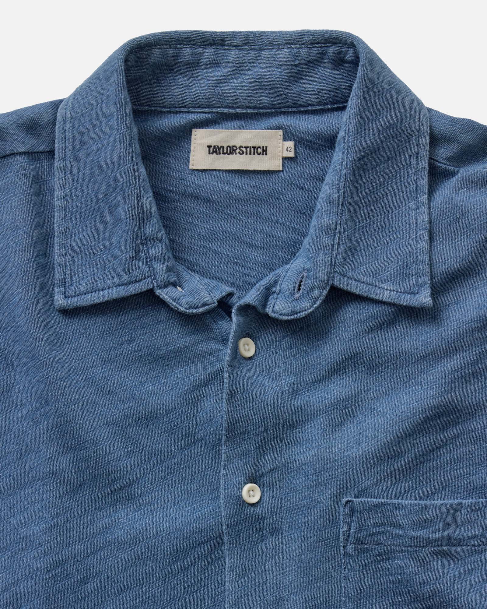 The Short Sleeve California in Washed Indigo Slub - Image 4
