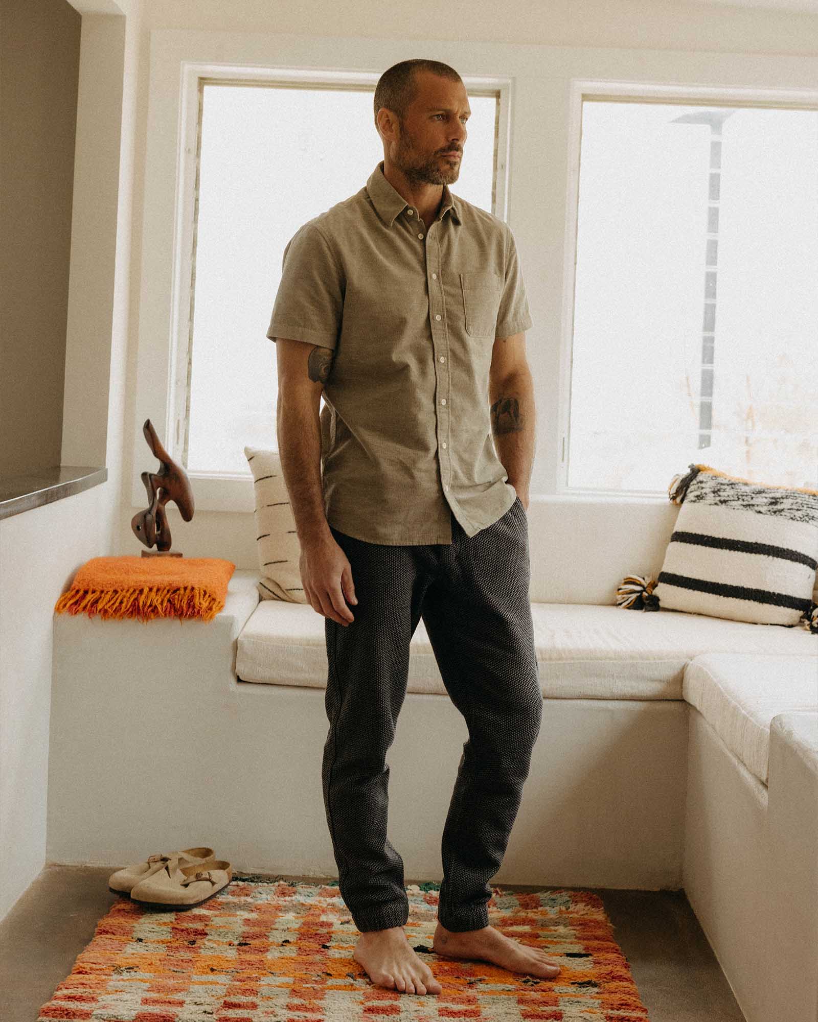 The Short Sleeve California in Heather Moss Cord - Image 2