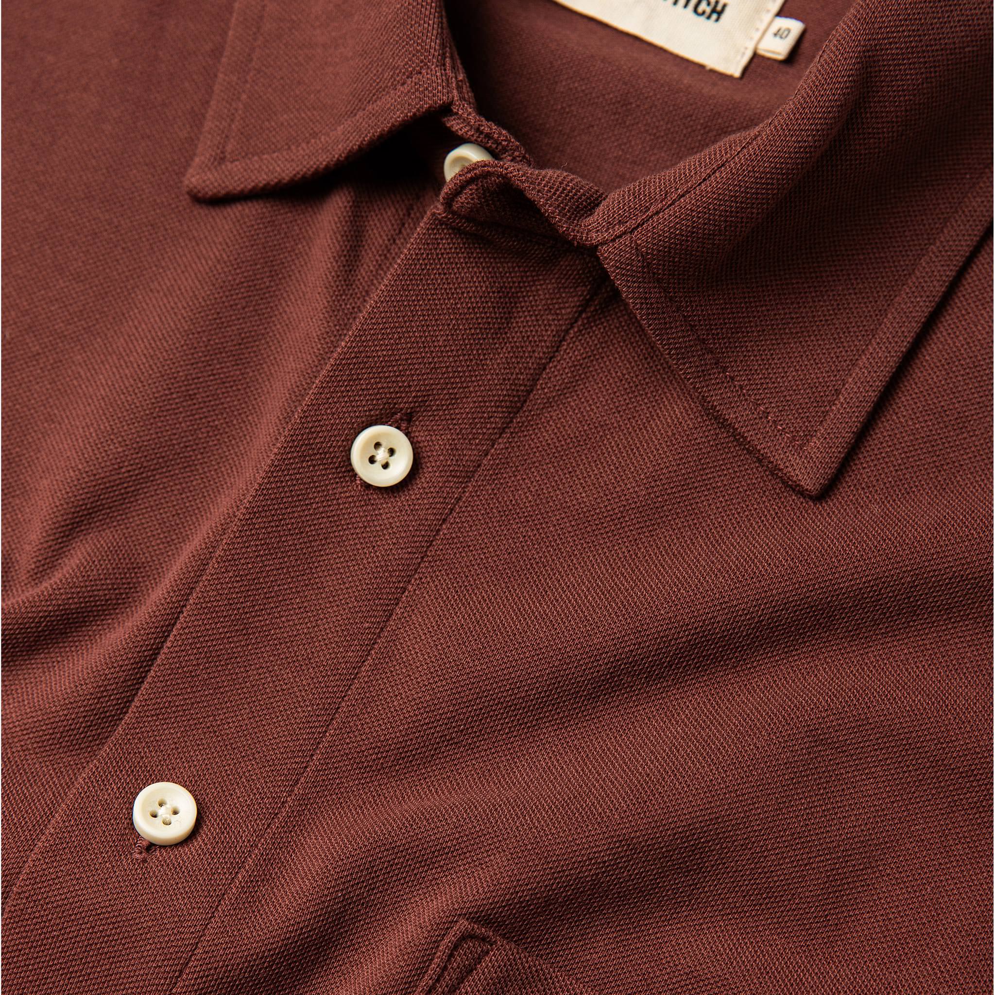The Short Sleeve California in Rust Pique - Image 6