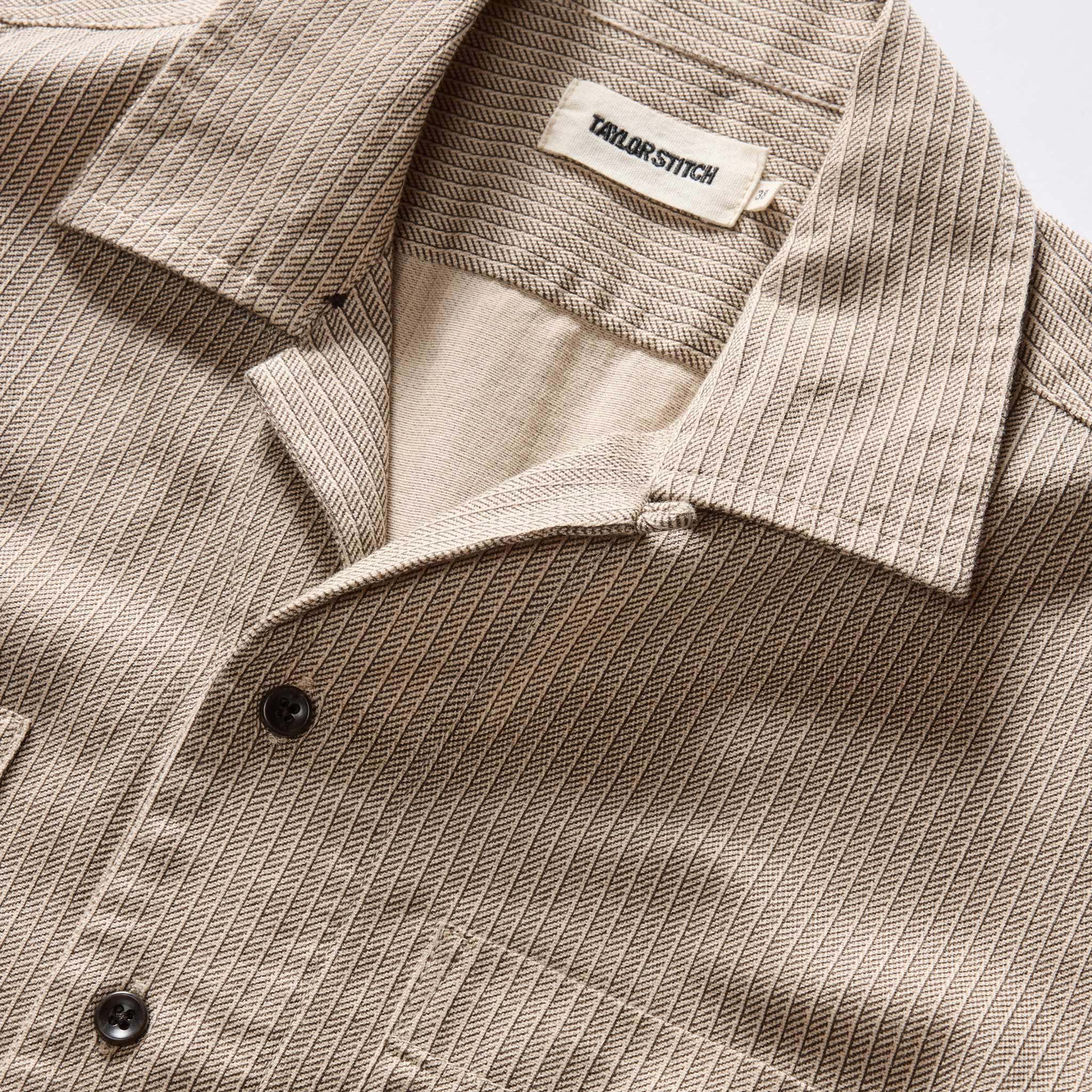 The Conrad Shirt in Black Coffee Stripe - Image 6
