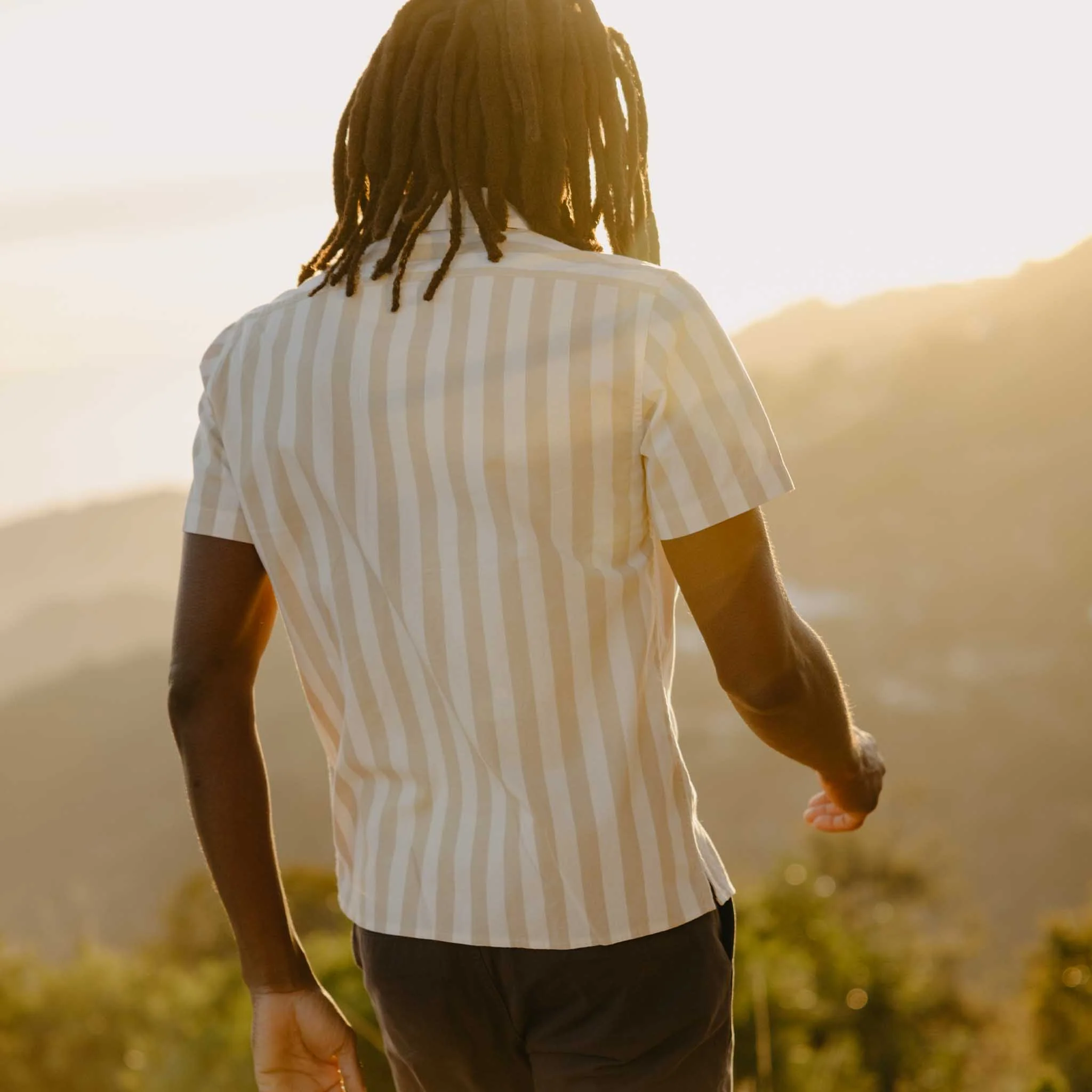 The Short Sleeve Davis Shirt in Sandbar Stripe - Image 4